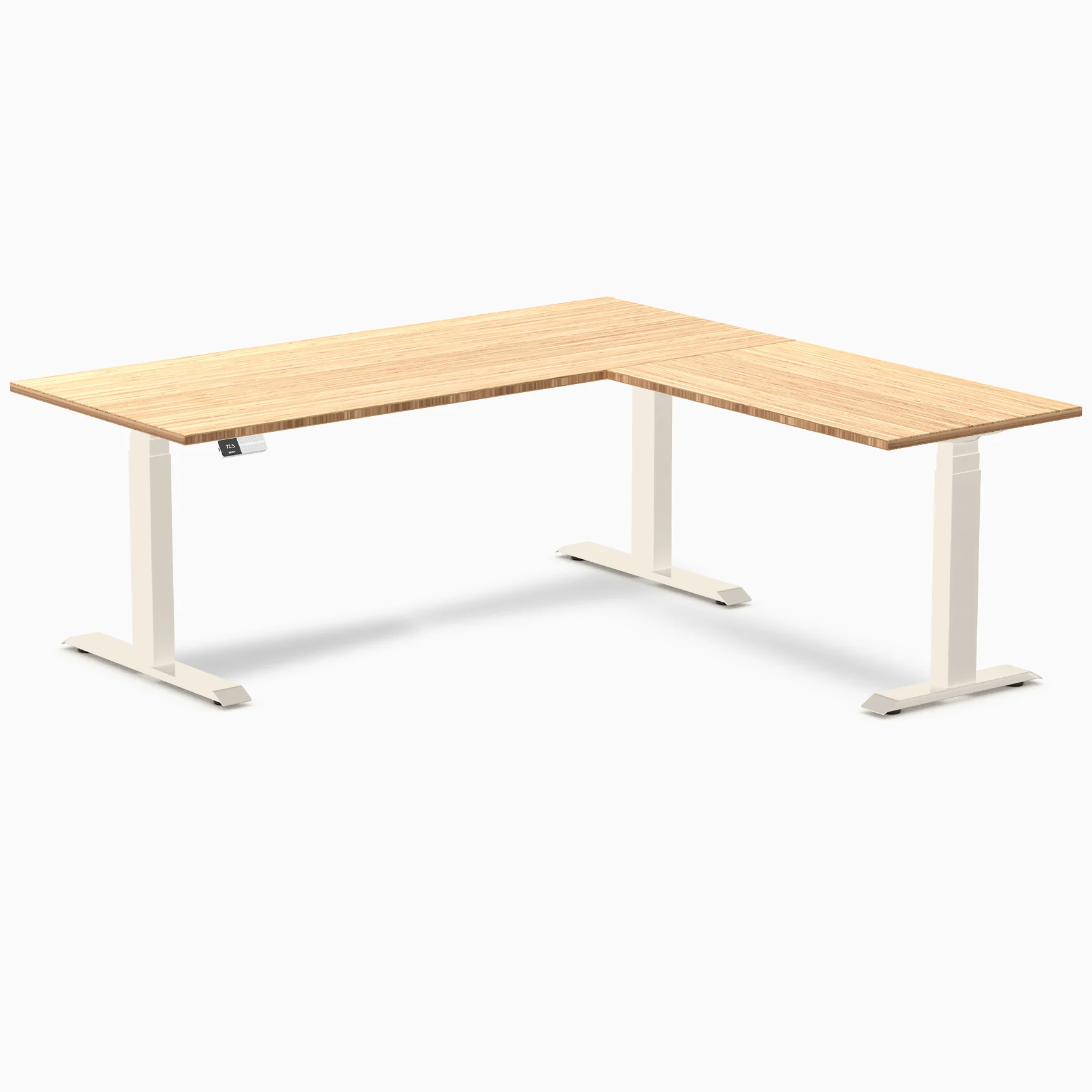 Desky Bamboo L-Shape Sit Stand Desk - Image 17