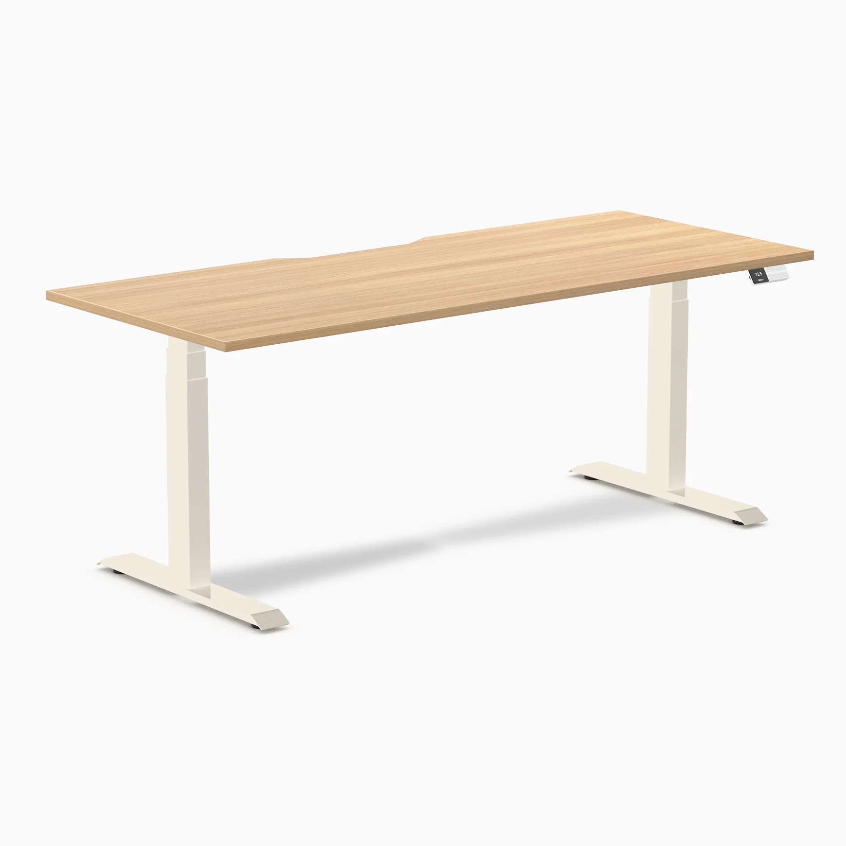 Desky Dual Scalloped Melamine Sit Stand Desk - Image 122