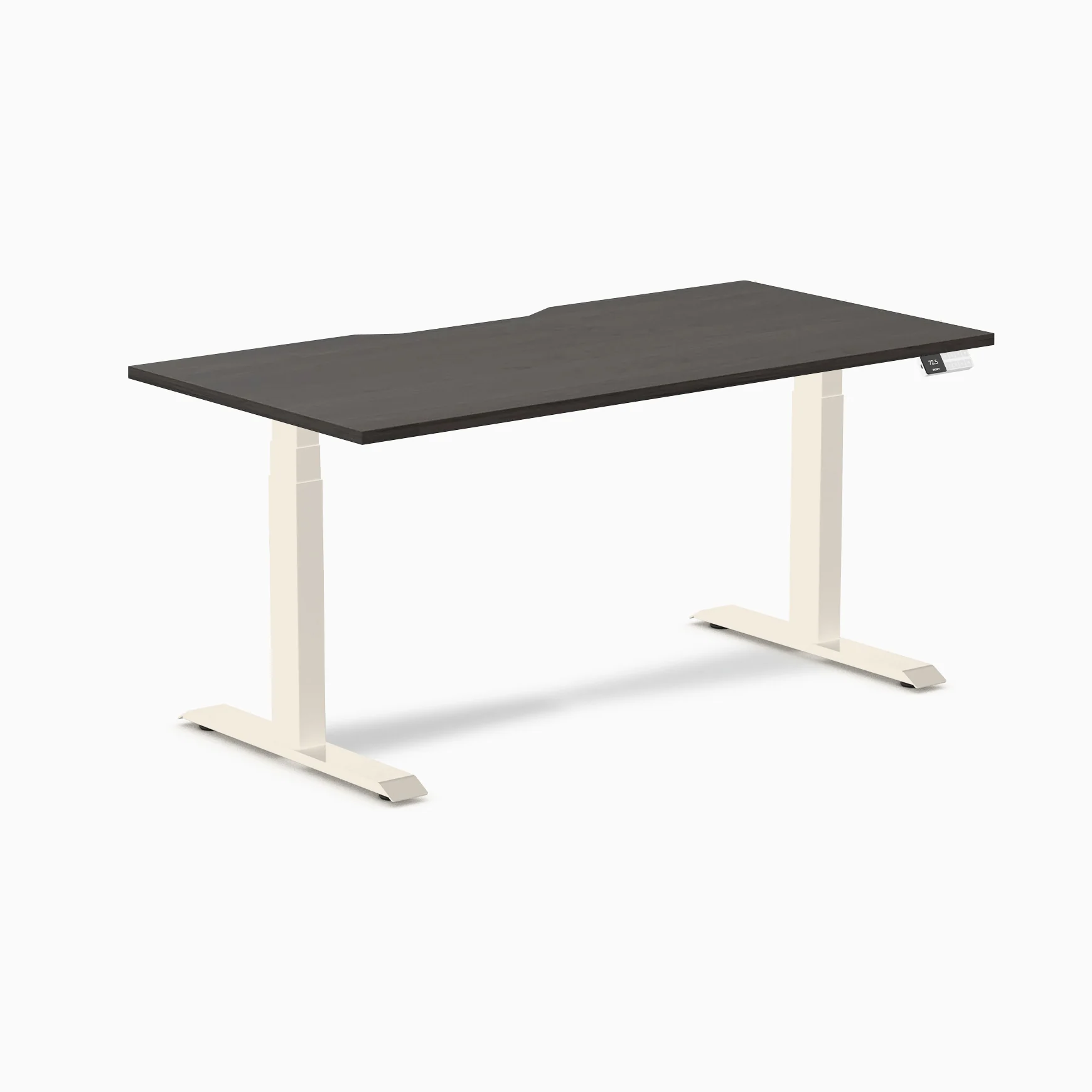 Desky Dual Scalloped Melamine Sit Stand Desk - Image 125