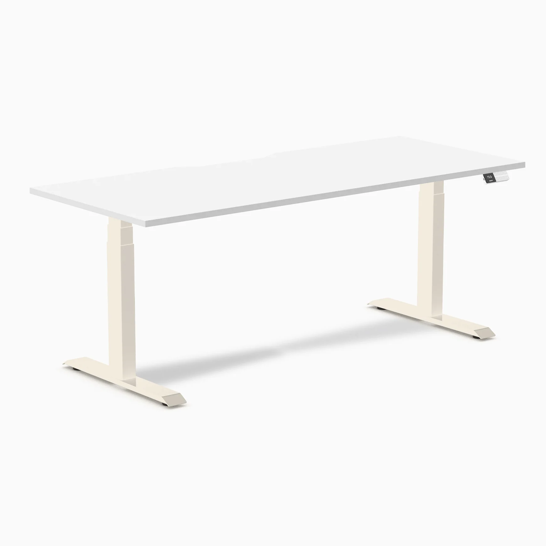 Desky Dual Scalloped Melamine Sit Stand Desk - Image 126