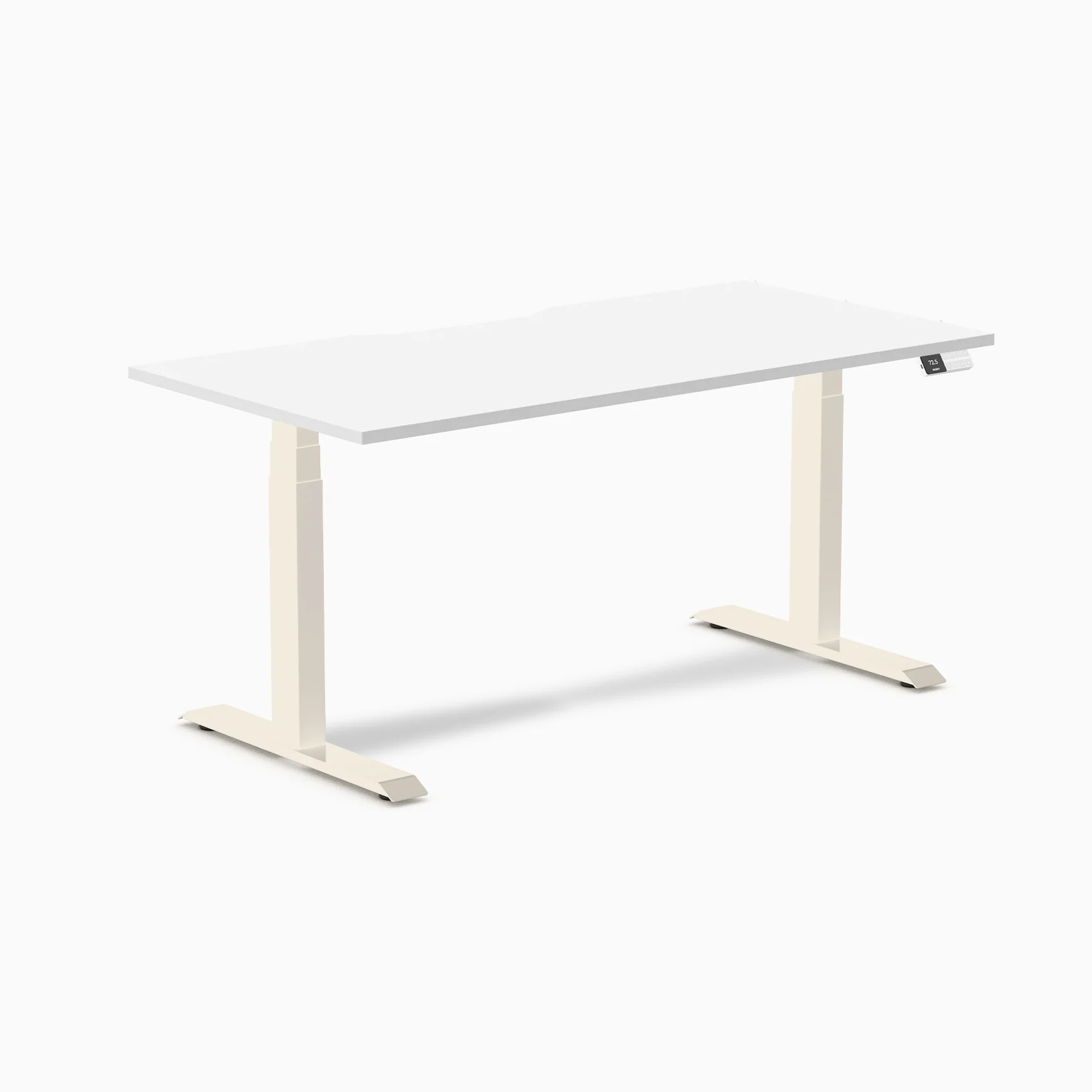 Desky Dual Scalloped Melamine Sit Stand Desk - Image 127