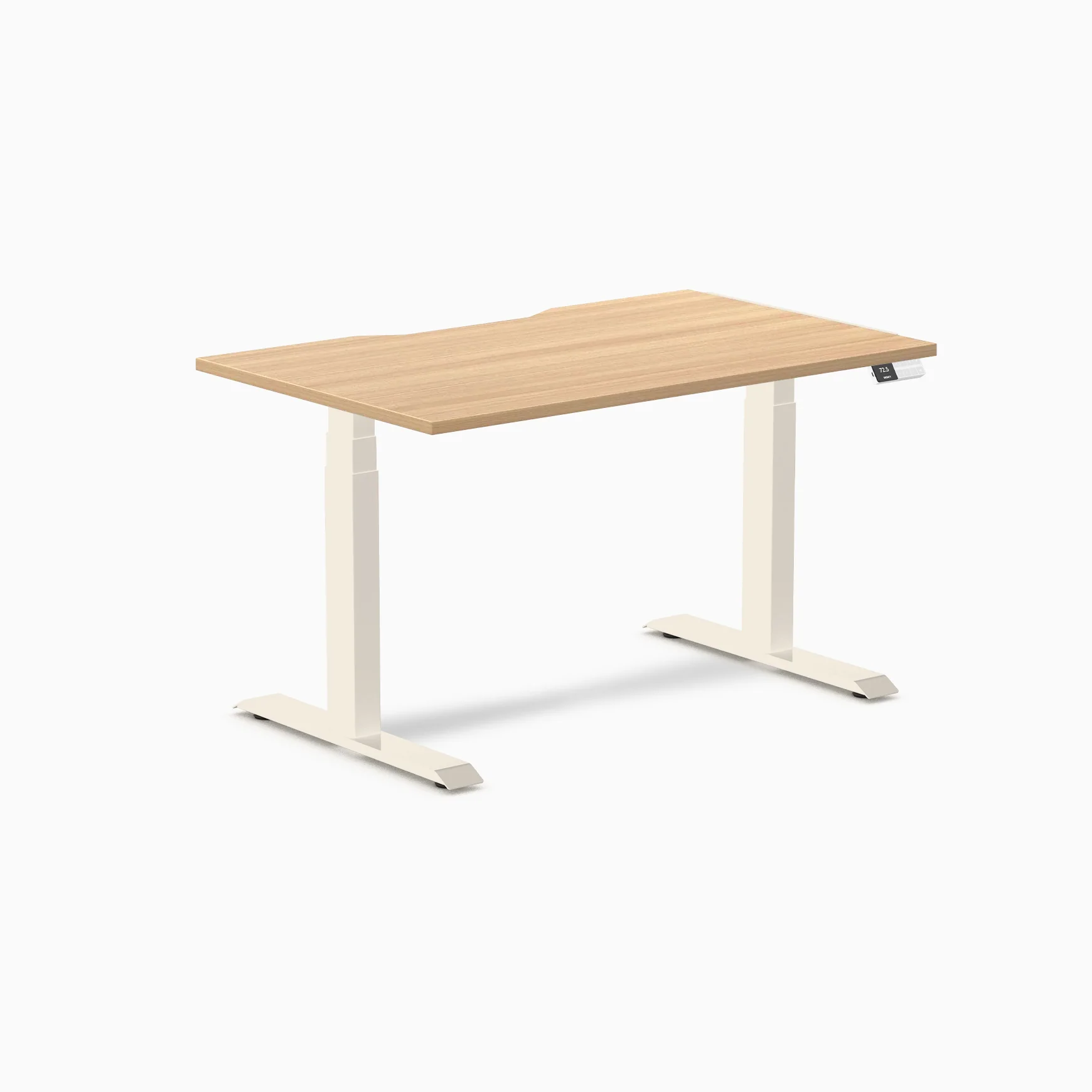 Desky Dual Scalloped Melamine Sit Stand Desk - Image 128