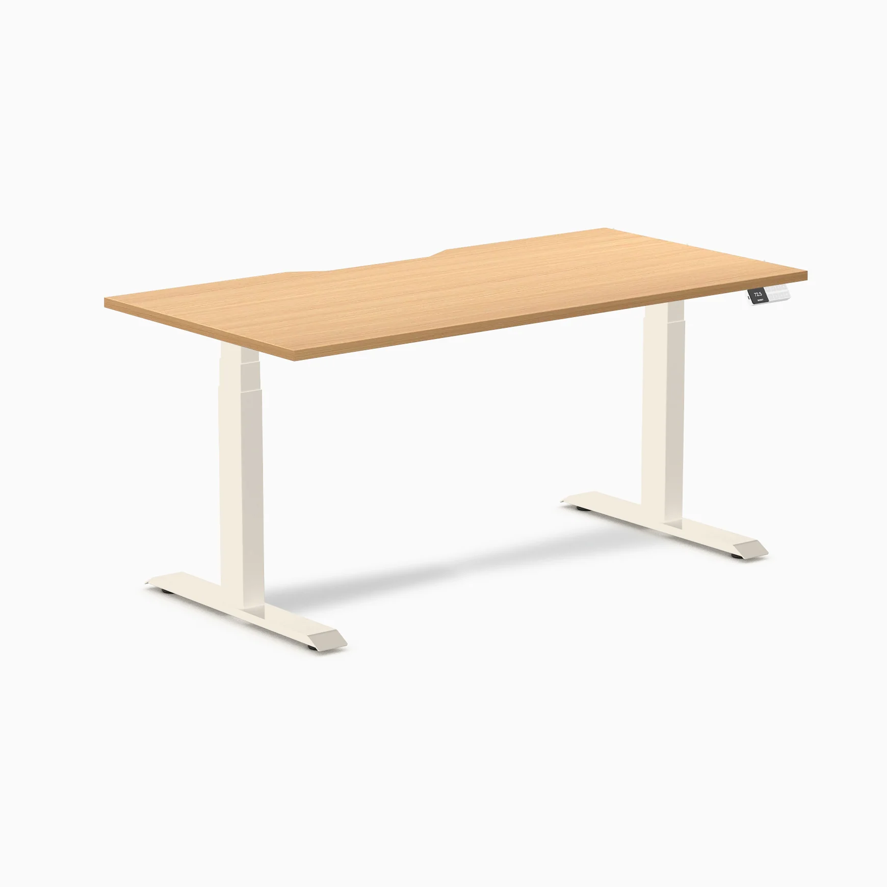 Desky Dual Scalloped Melamine Sit Stand Desk - Image 131