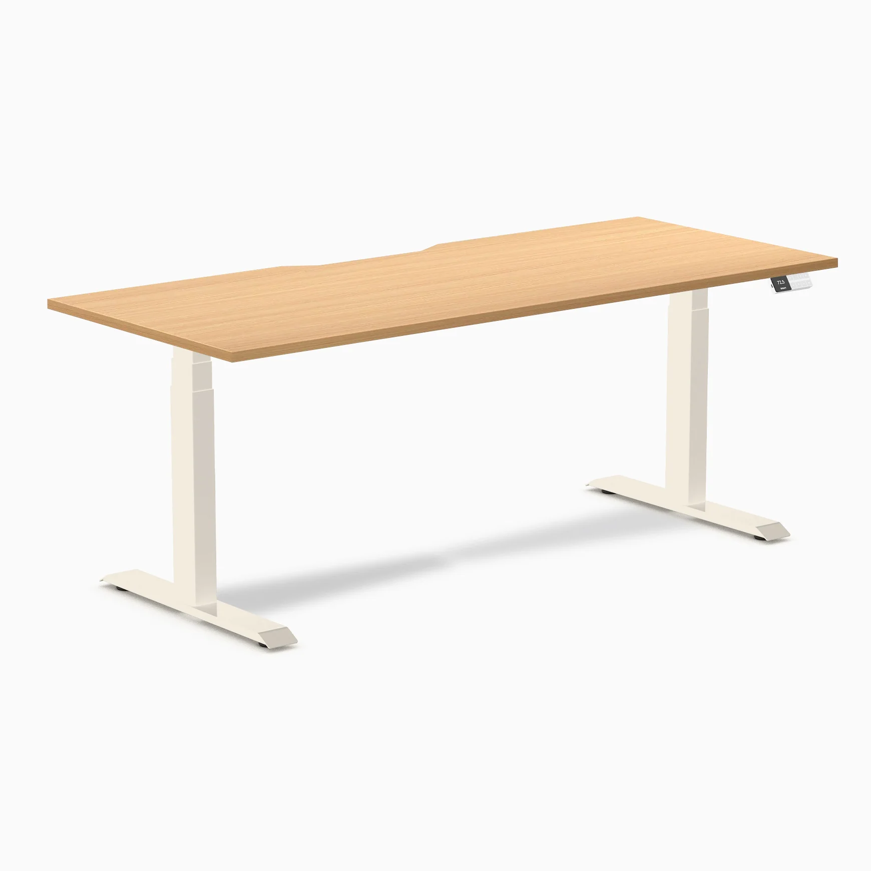 Desky Dual Scalloped Melamine Sit Stand Desk - Image 132