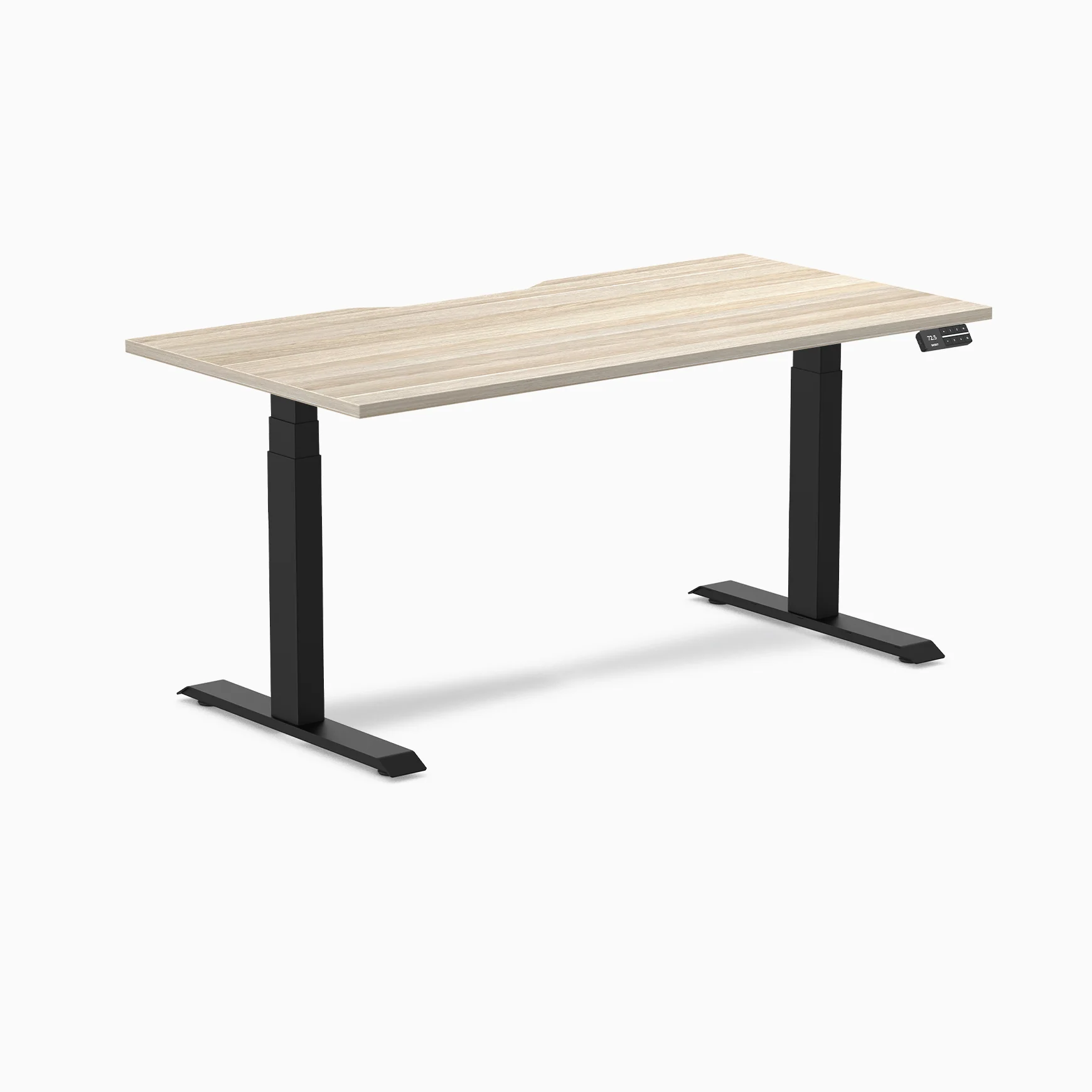 Desky Dual Scalloped Melamine Sit Stand Desk - Image 138