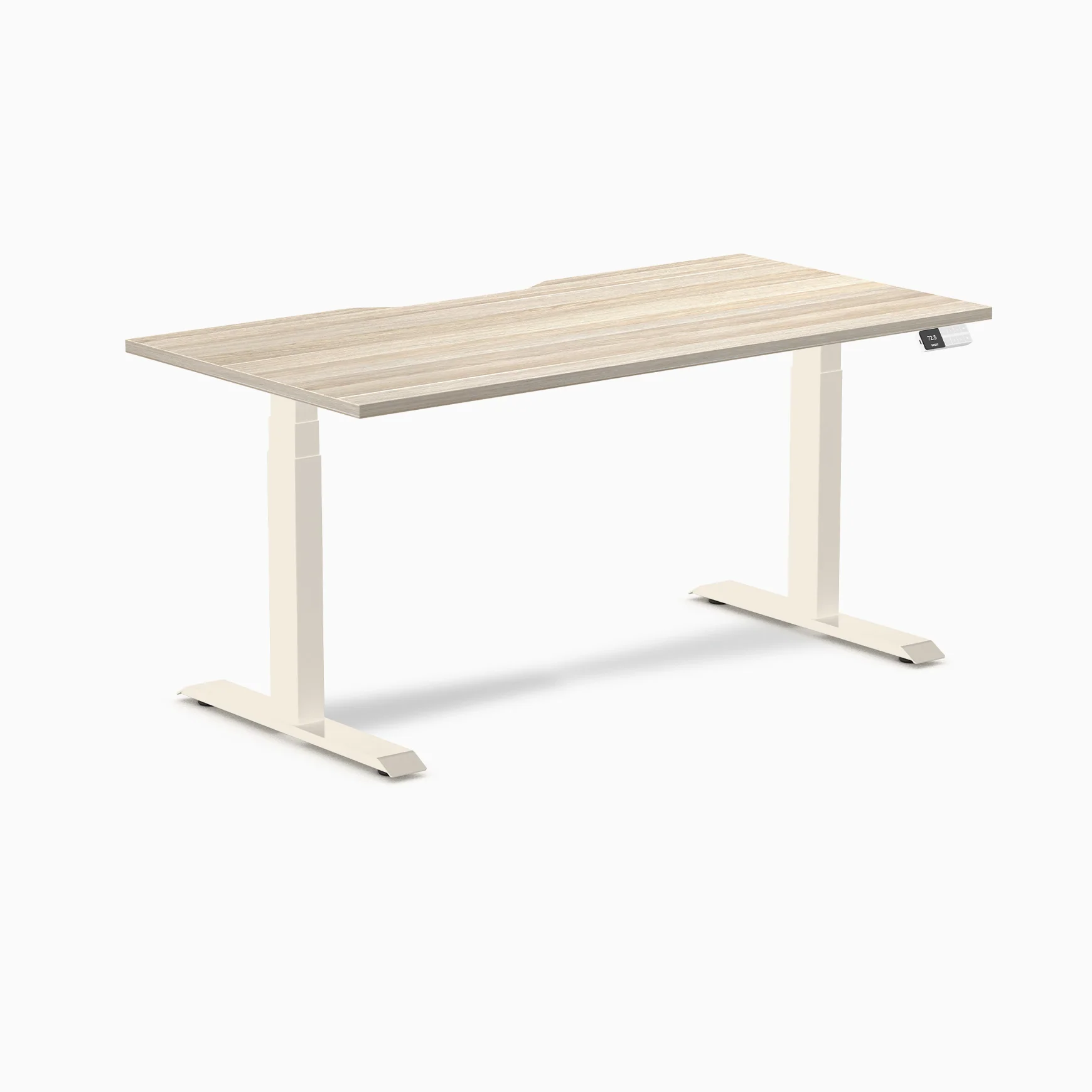 Desky Dual Scalloped Melamine Sit Stand Desk - Image 140