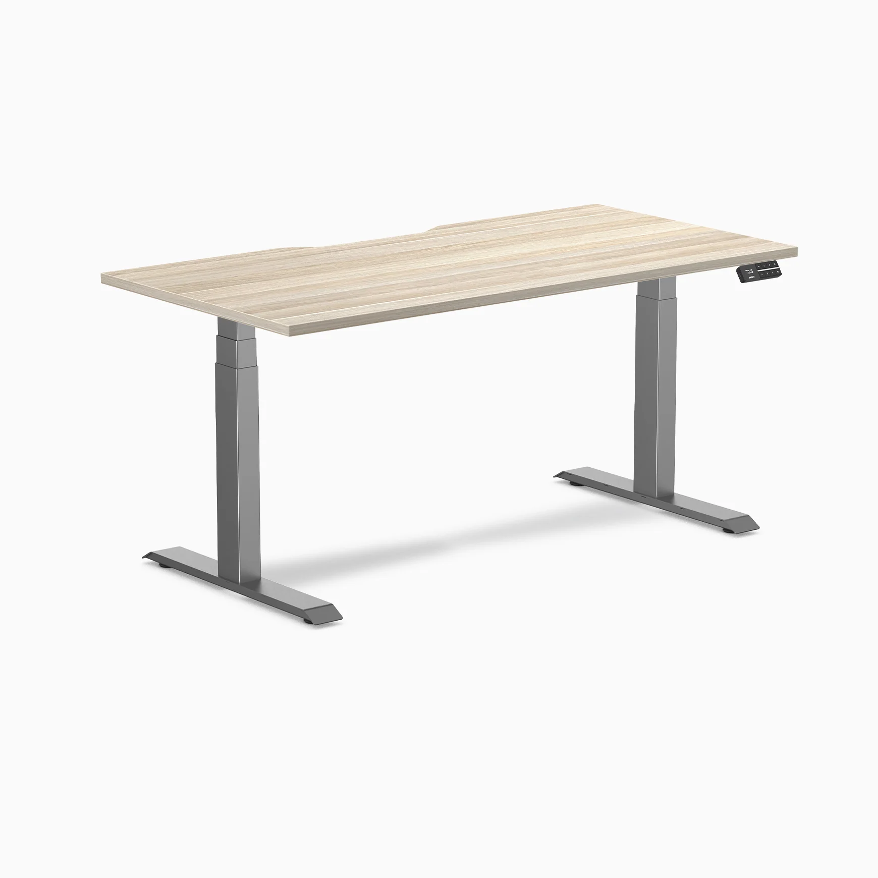 Desky Dual Scalloped Melamine Sit Stand Desk - Image 141