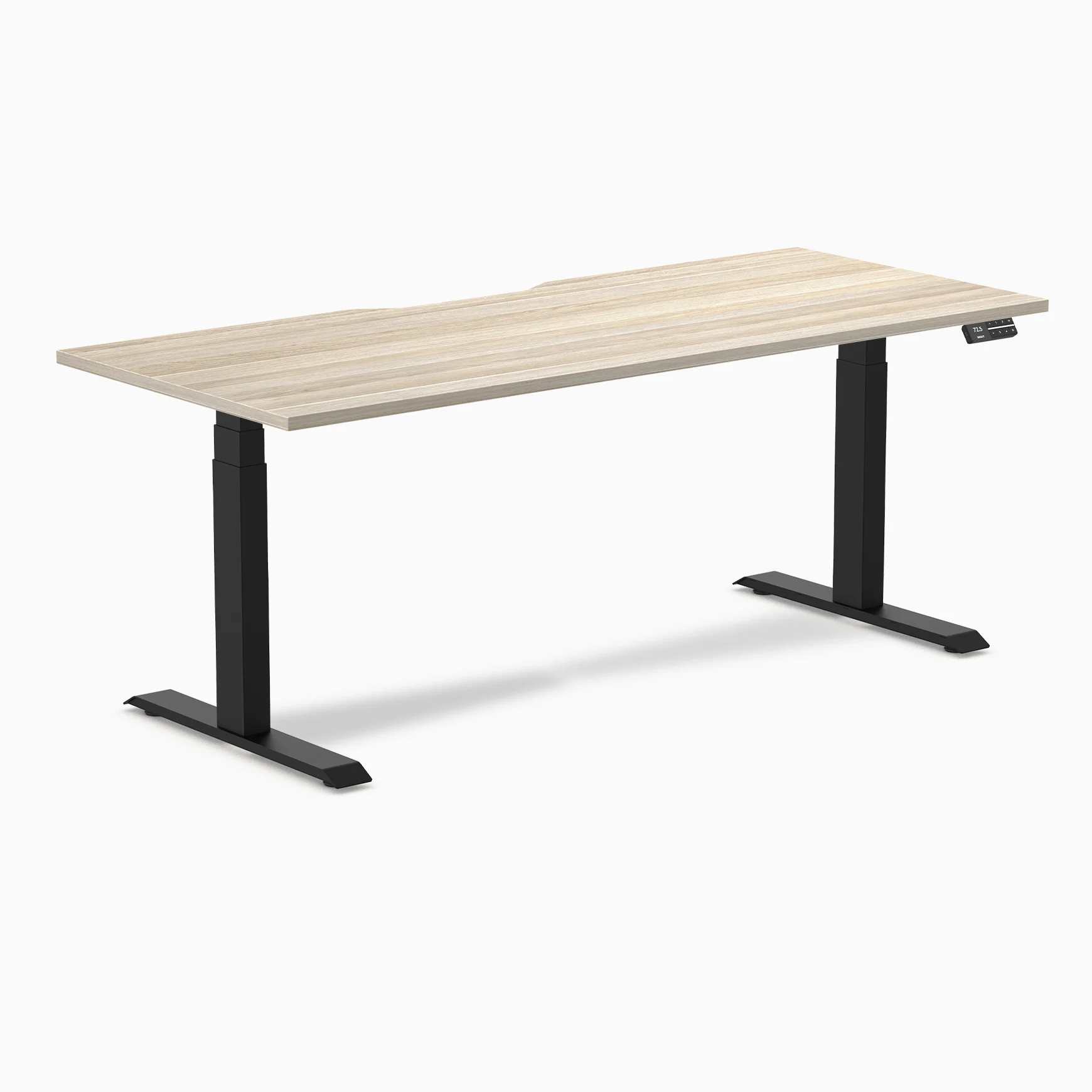 Desky Dual Scalloped Melamine Sit Stand Desk - Image 143