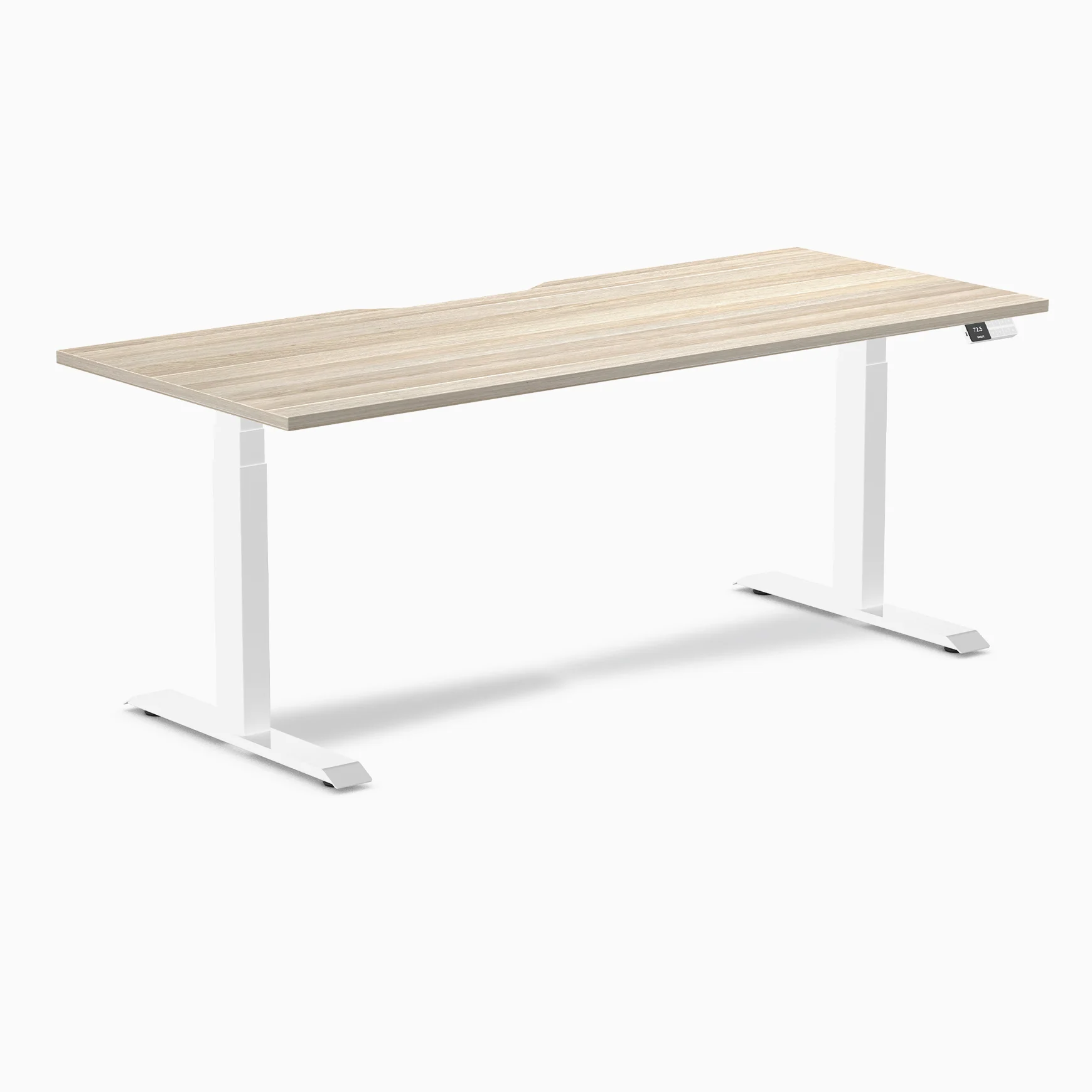 Desky Dual Scalloped Melamine Sit Stand Desk - Image 144