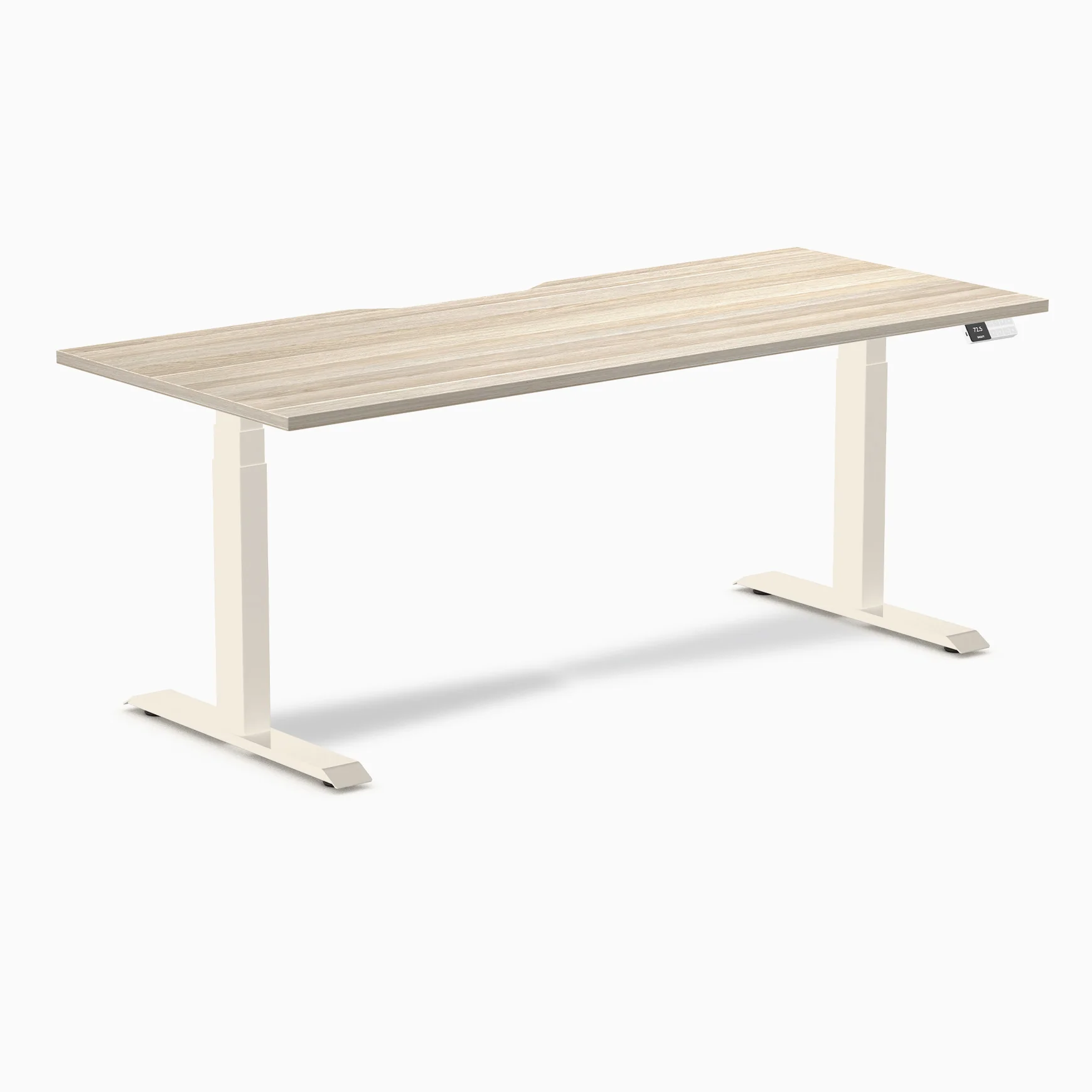 Desky Dual Scalloped Melamine Sit Stand Desk - Image 145