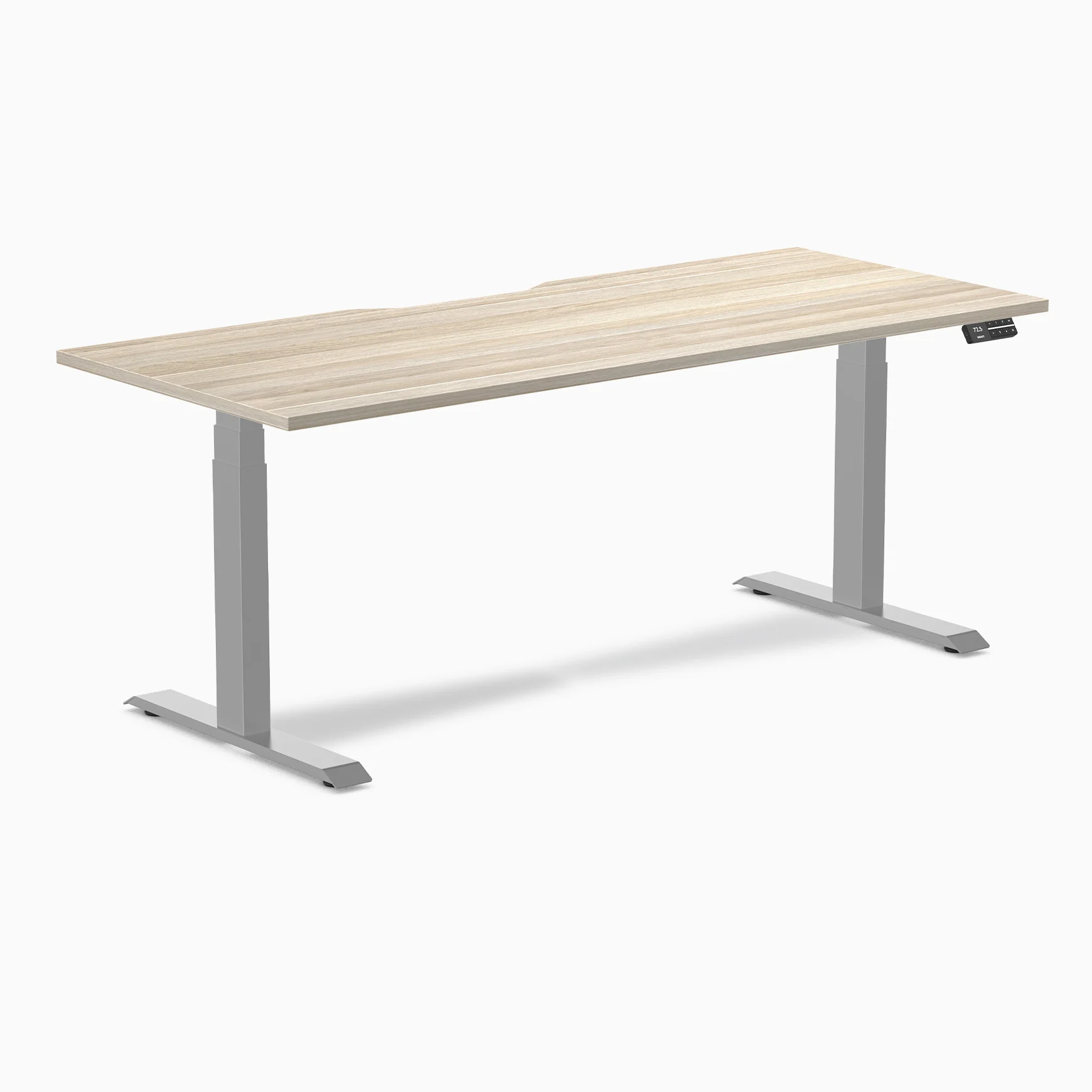 Desky Dual Scalloped Melamine Sit Stand Desk - Image 147