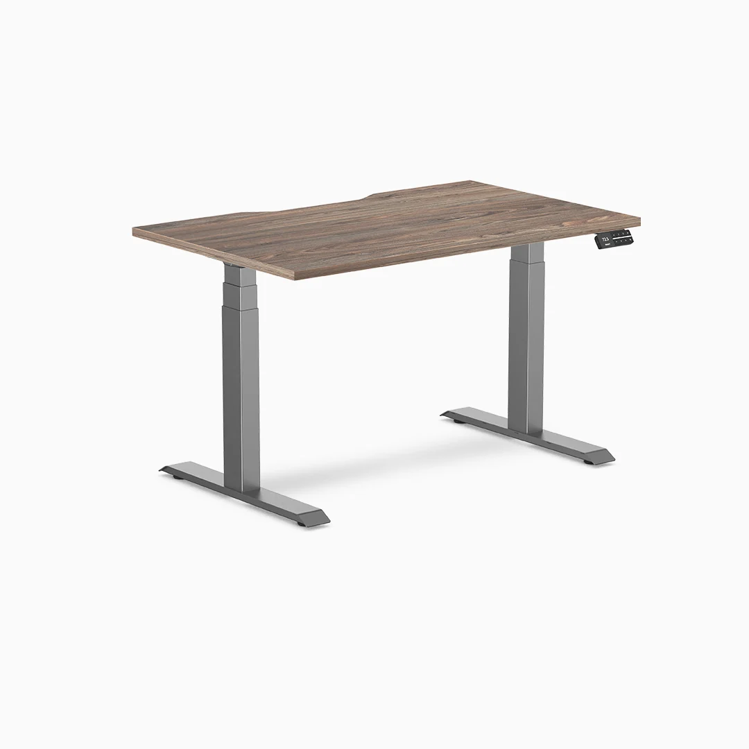 Desky Dual Scalloped Melamine Sit Stand Desk - Image 19