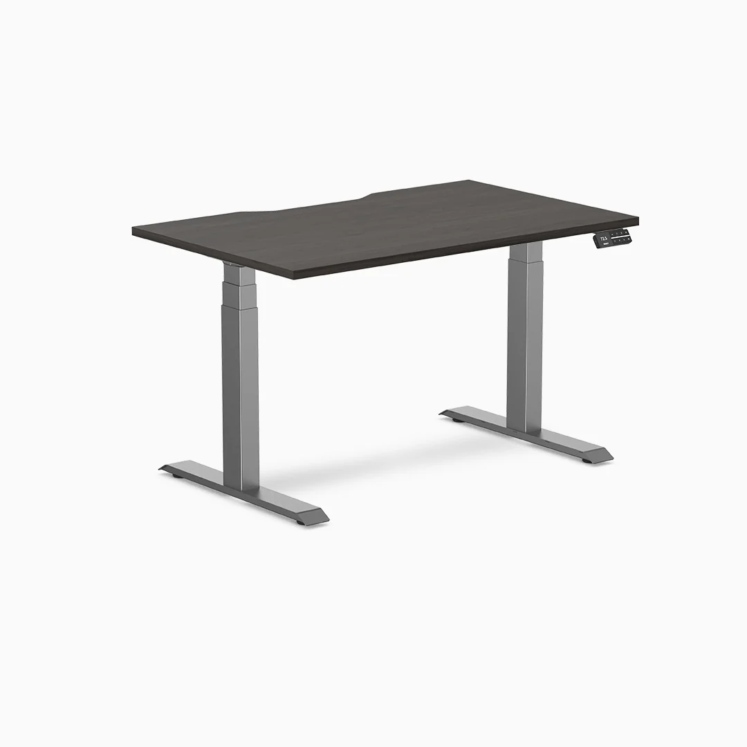 Desky Dual Scalloped Melamine Sit Stand Desk - Image 22