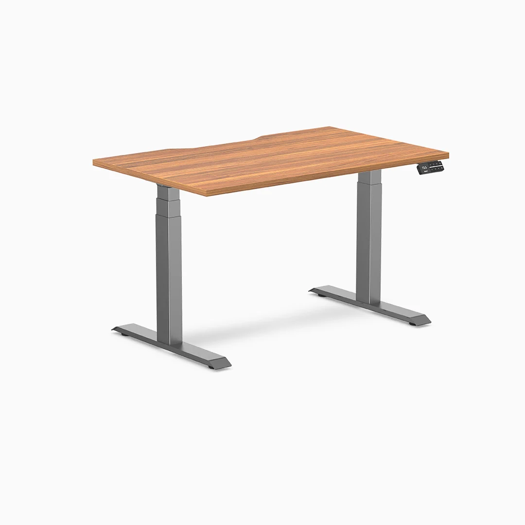 Desky Dual Scalloped Melamine Sit Stand Desk - Image 25