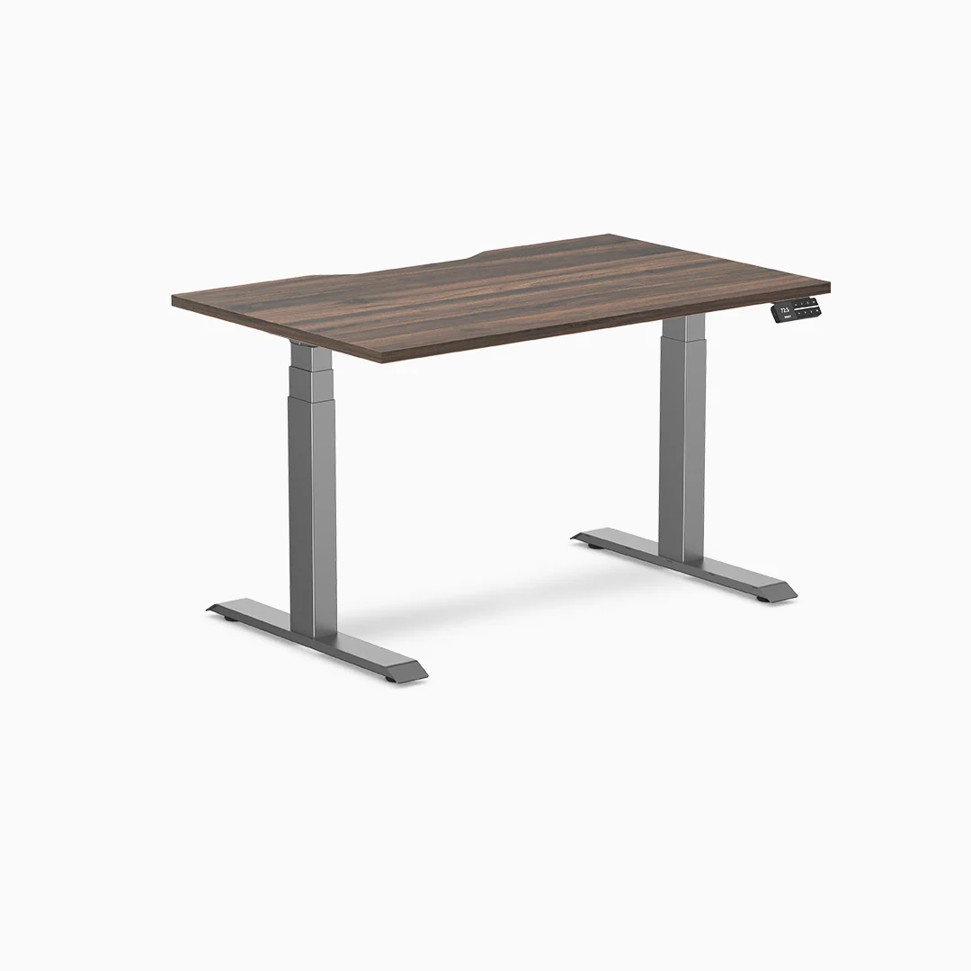 Desky Dual Scalloped Melamine Sit Stand Desk - Image 28
