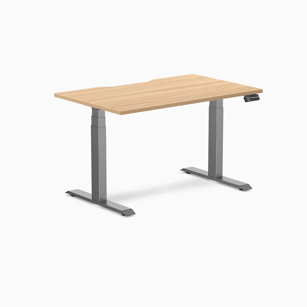Desky Dual Scalloped Melamine Sit Stand Desk - Image 31