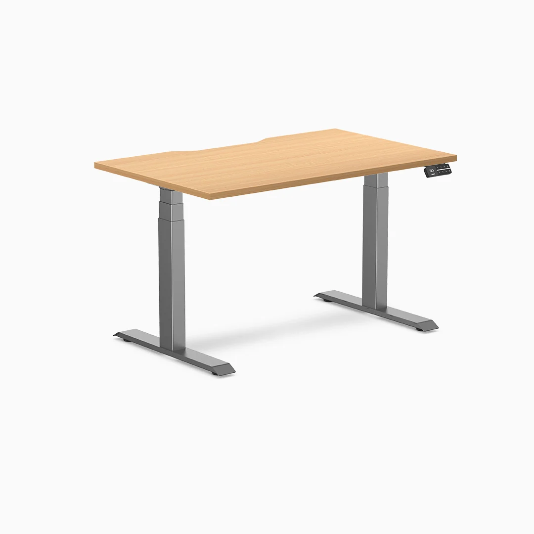 Desky Dual Scalloped Melamine Sit Stand Desk - Image 34