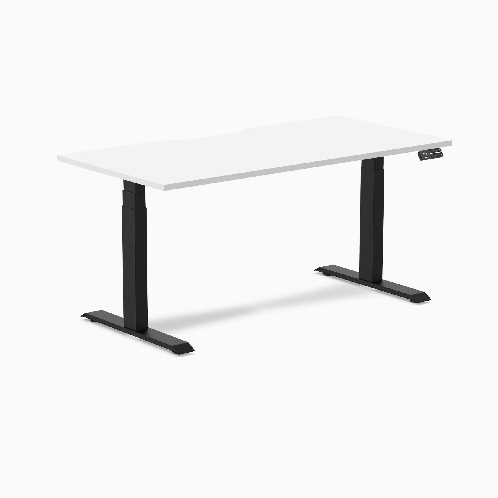 Desky Dual Scalloped Melamine Sit Stand Desk - Image 39