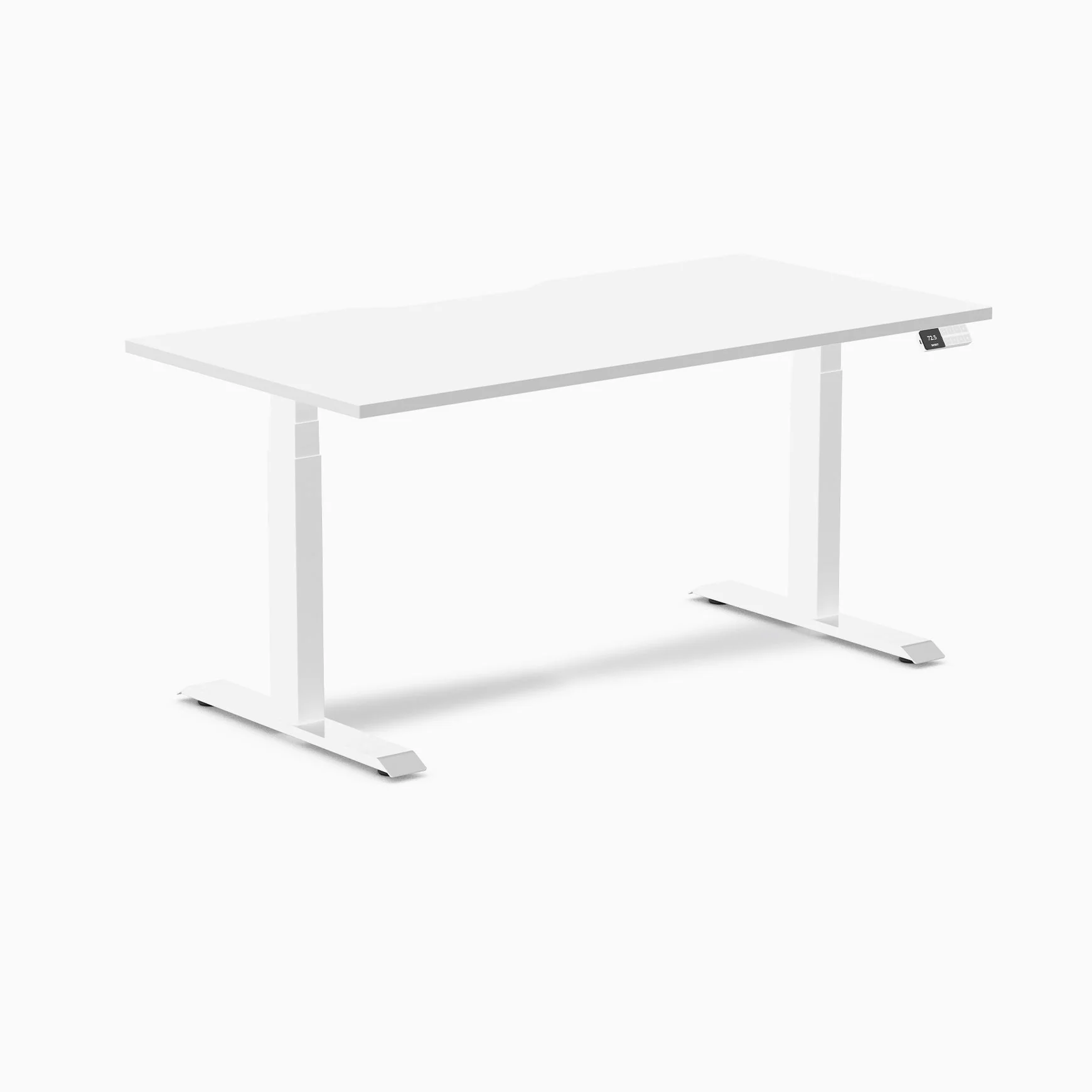 Desky Dual Scalloped Melamine Sit Stand Desk - Image 40