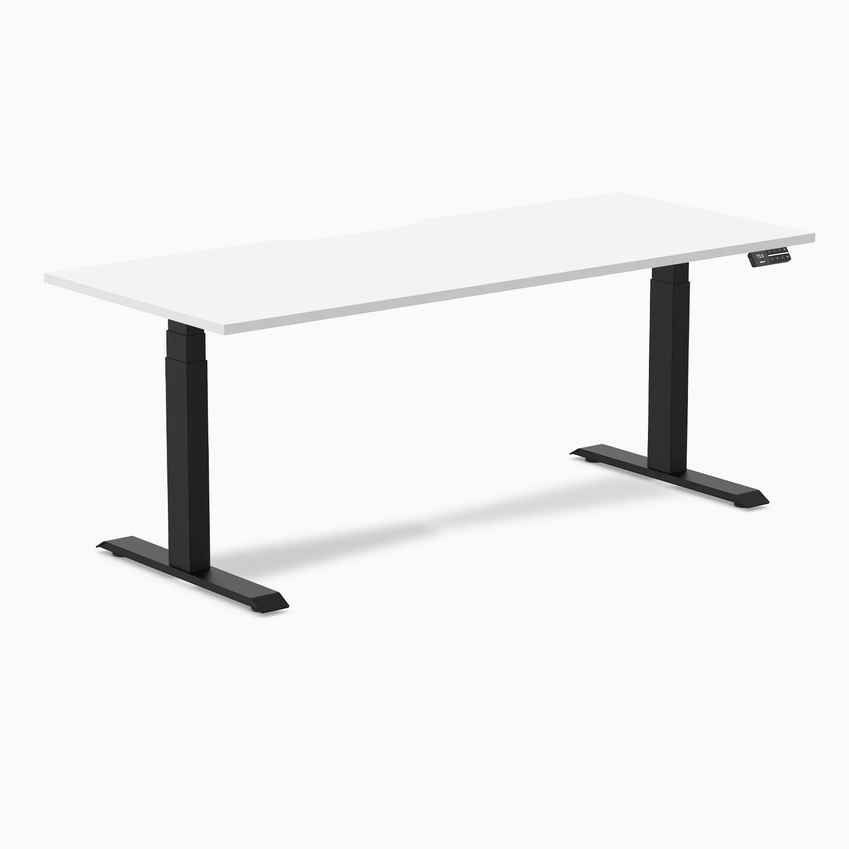 Desky Dual Scalloped Melamine Sit Stand Desk - Image 41