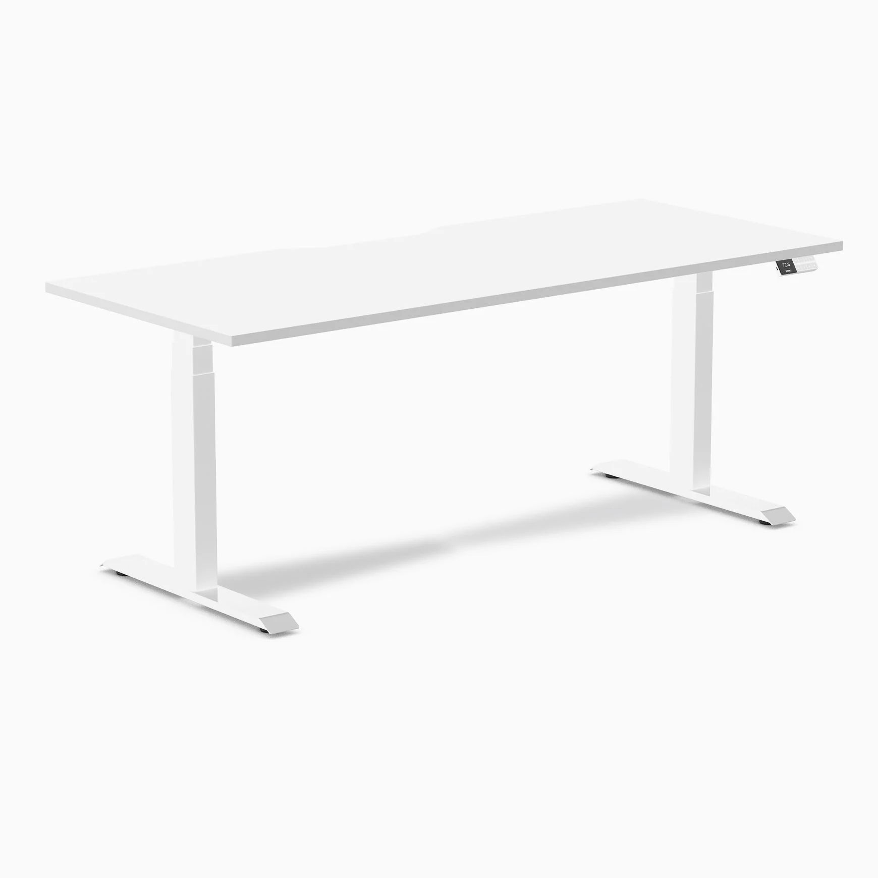 Desky Dual Scalloped Melamine Sit Stand Desk - Image 42