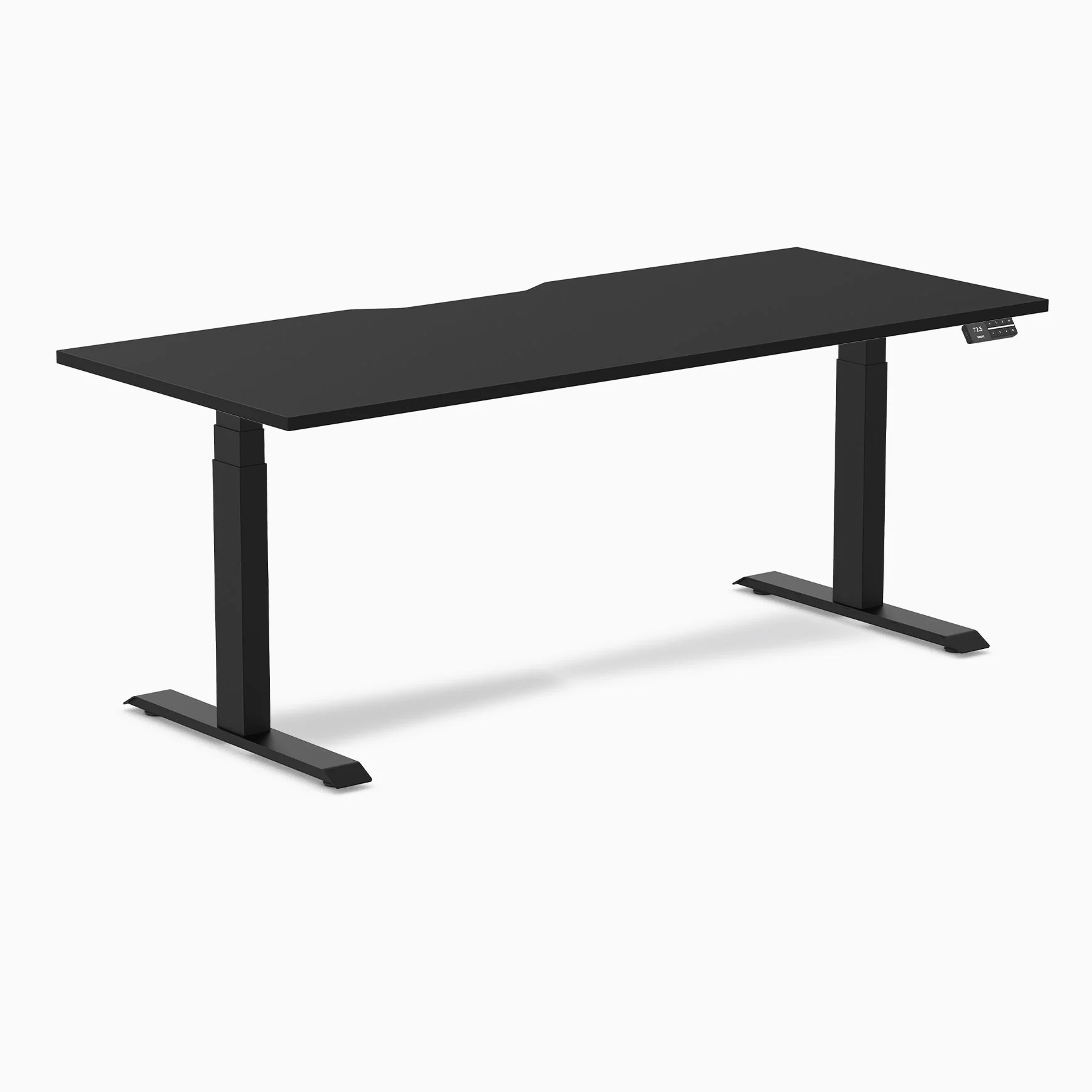 Desky Dual Scalloped Melamine Sit Stand Desk - Image 47