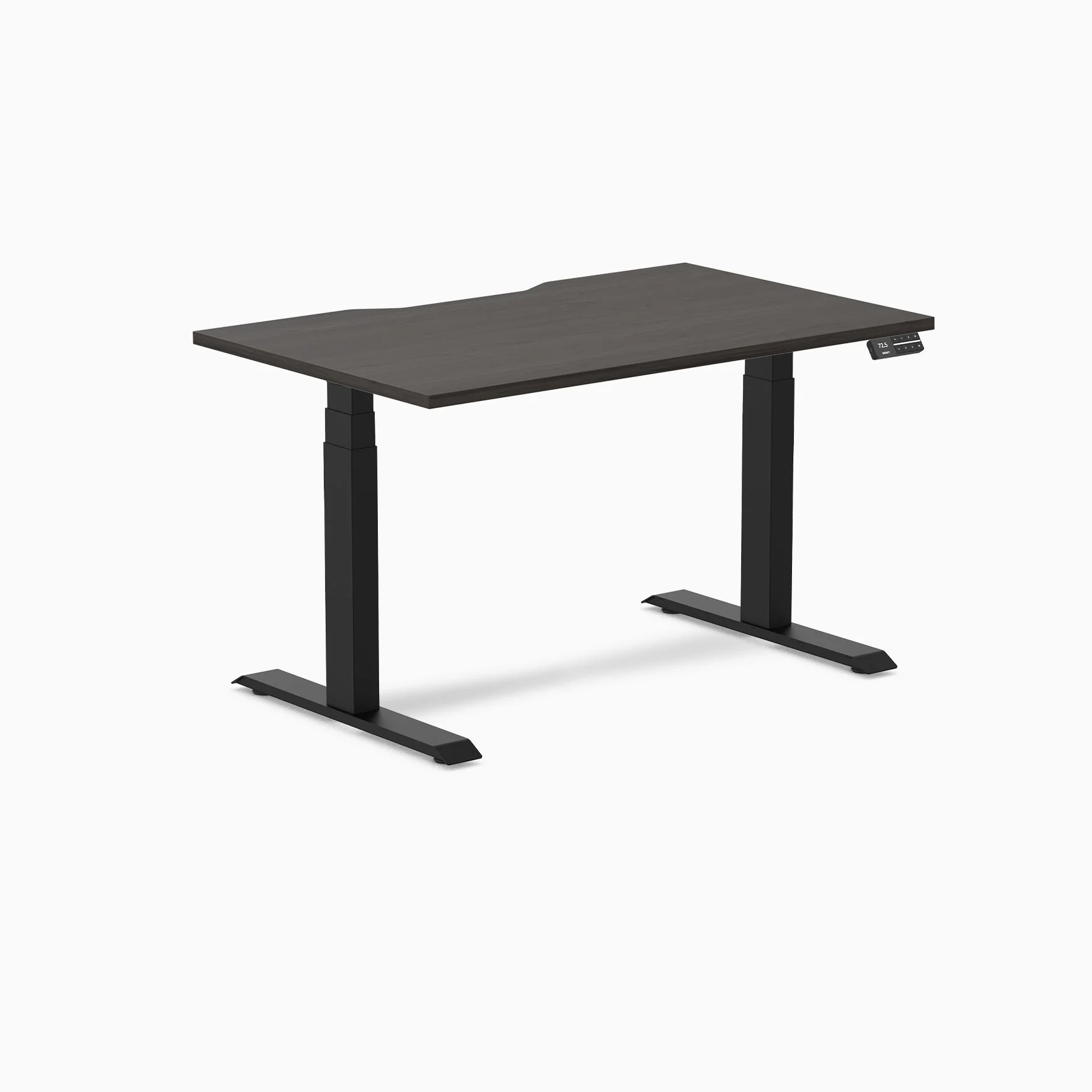 Desky Dual Scalloped Melamine Sit Stand Desk - Image 55