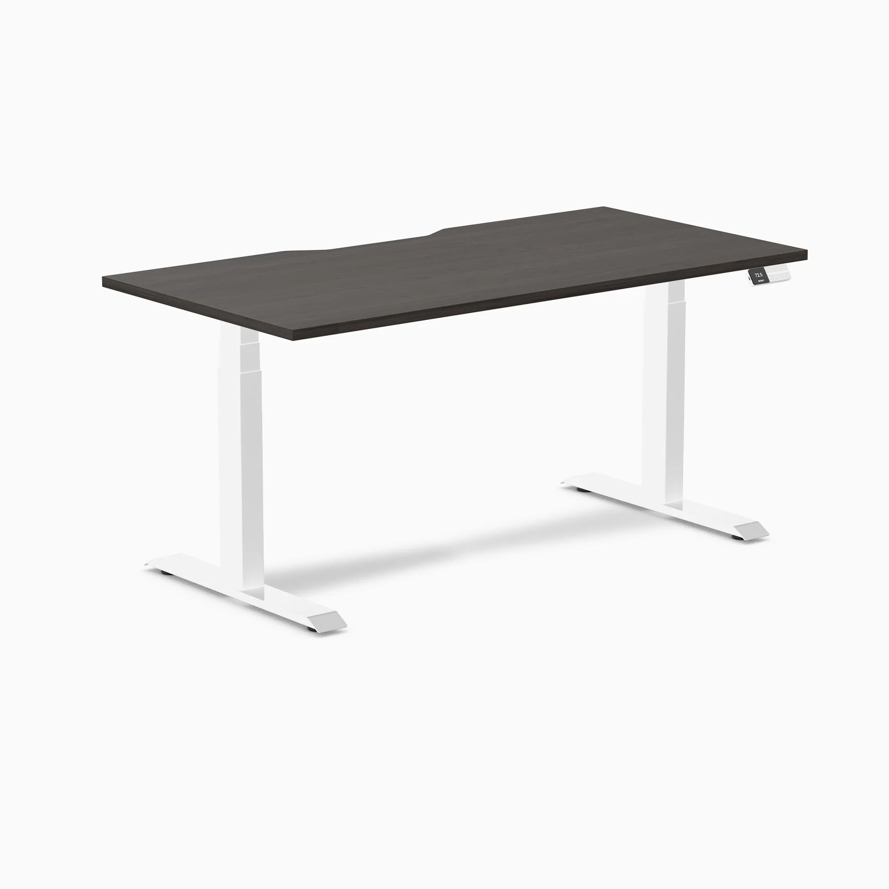 Desky Dual Scalloped Melamine Sit Stand Desk - Image 58