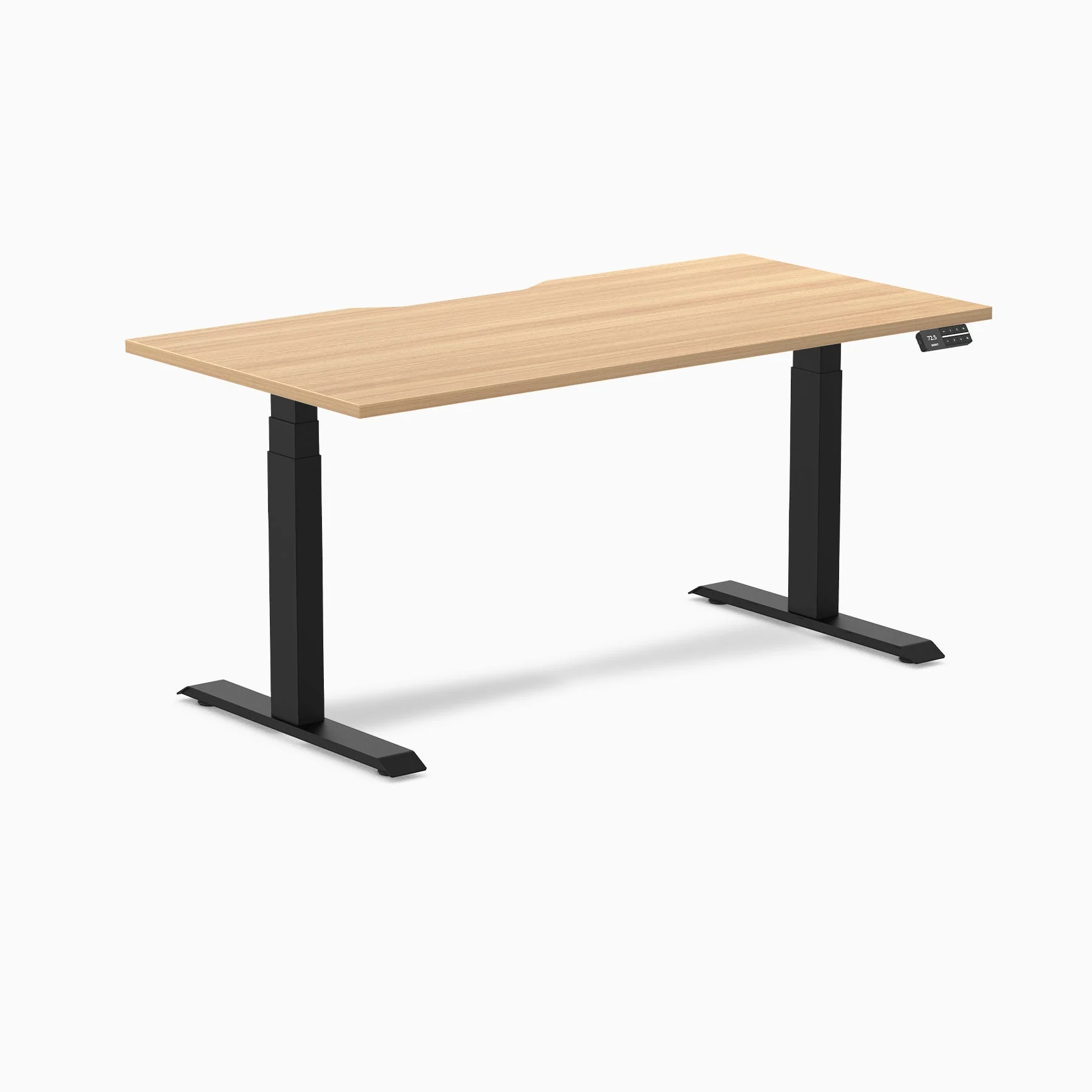 Desky Dual Scalloped Melamine Sit Stand Desk - Image 73
