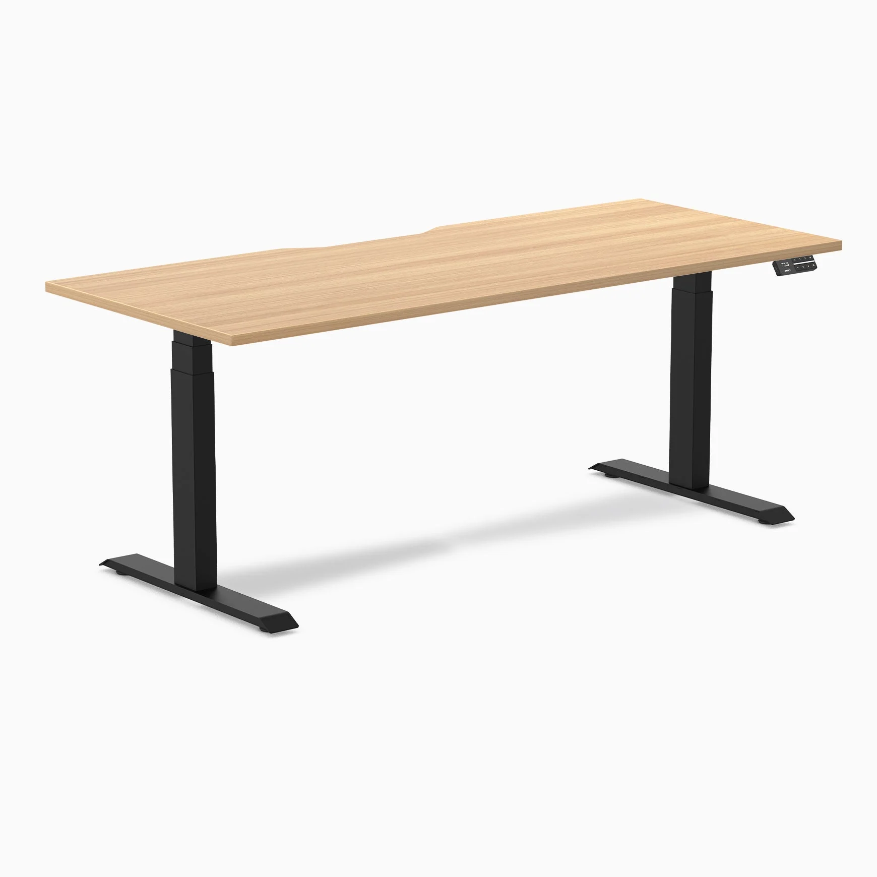 Desky Dual Scalloped Melamine Sit Stand Desk - Image 75