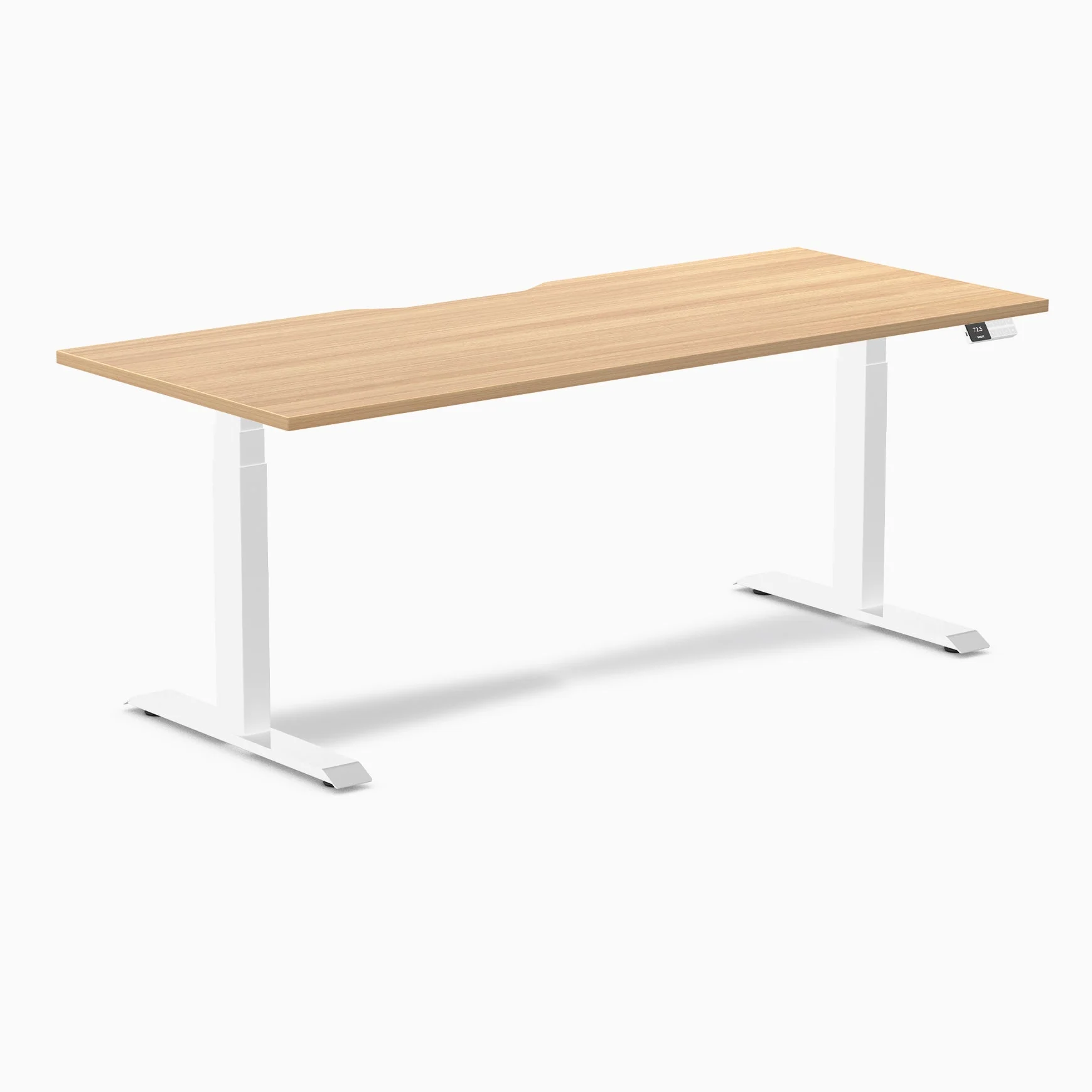 Desky Dual Scalloped Melamine Sit Stand Desk - Image 76