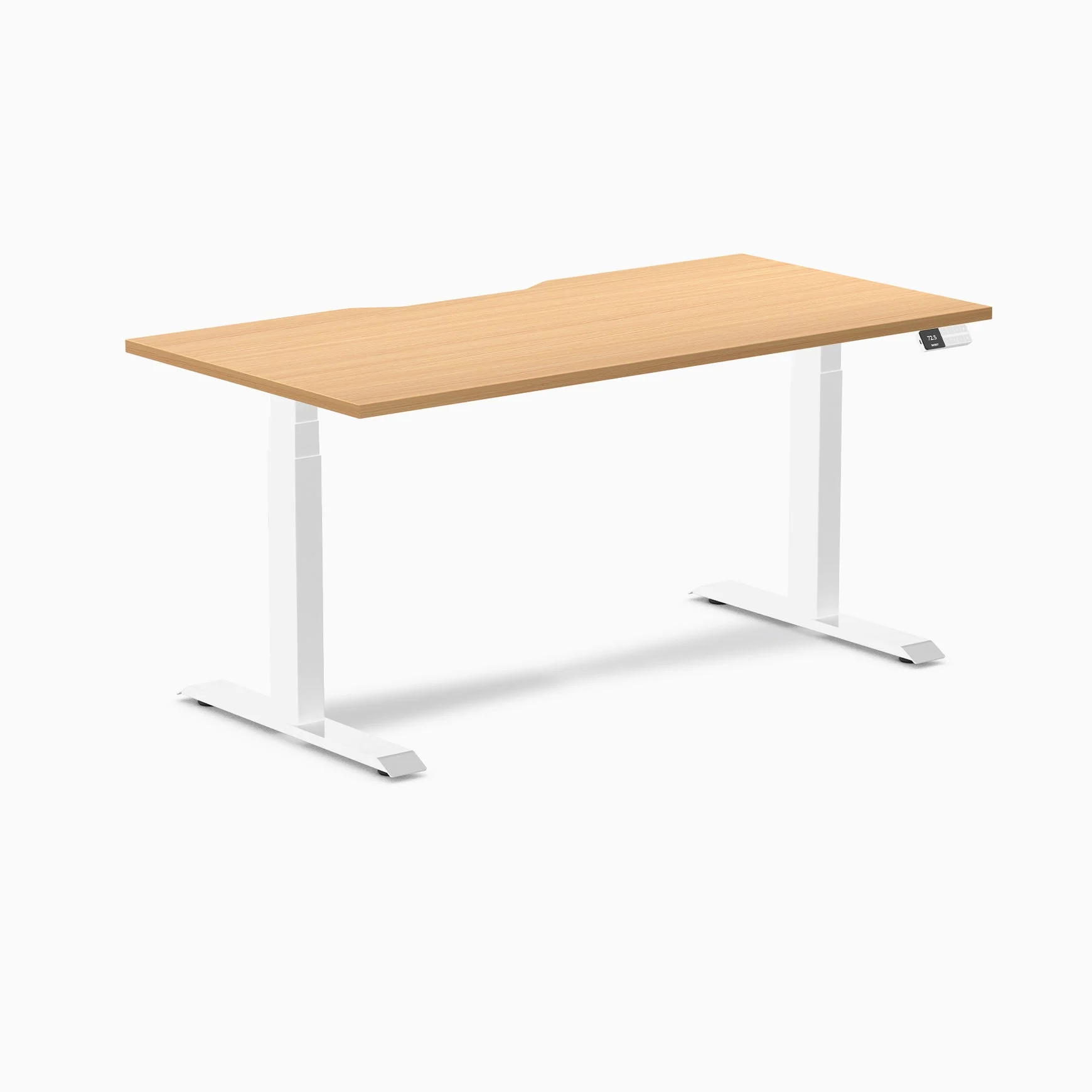 Desky Dual Scalloped Melamine Sit Stand Desk - Image 80