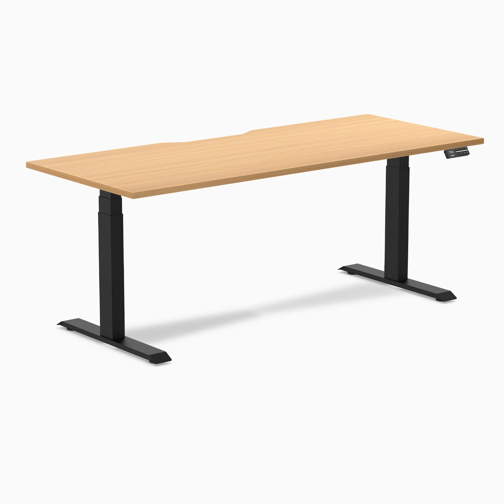 Desky Dual Scalloped Melamine Sit Stand Desk - Image 81