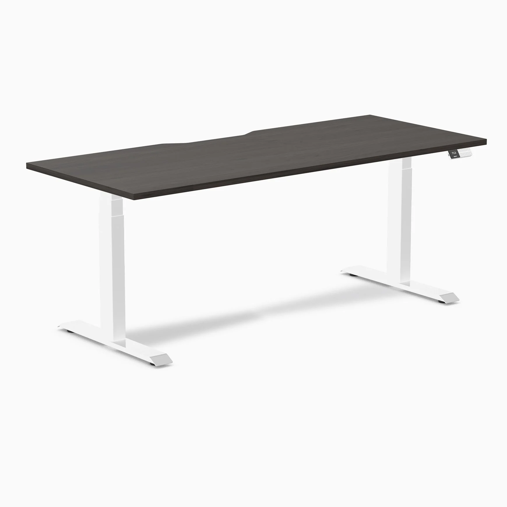 Desky Dual Scalloped Melamine Sit Stand Desk - Image 84