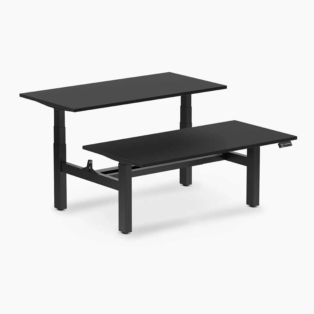 Desky Back to Back Melamine Sit Stand Workstation - Image 20
