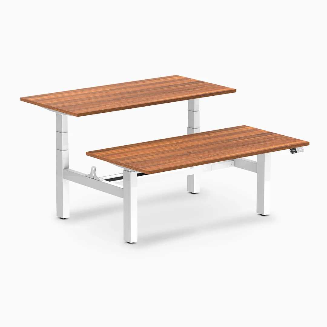 Desky Back to Back Melamine Sit Stand Workstation - Image 39
