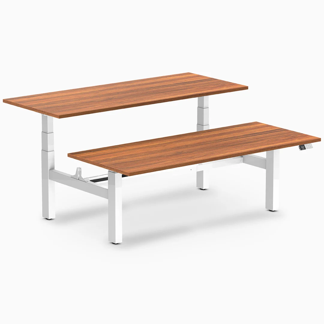 Desky Back to Back Melamine Sit Stand Workstation - Image 41
