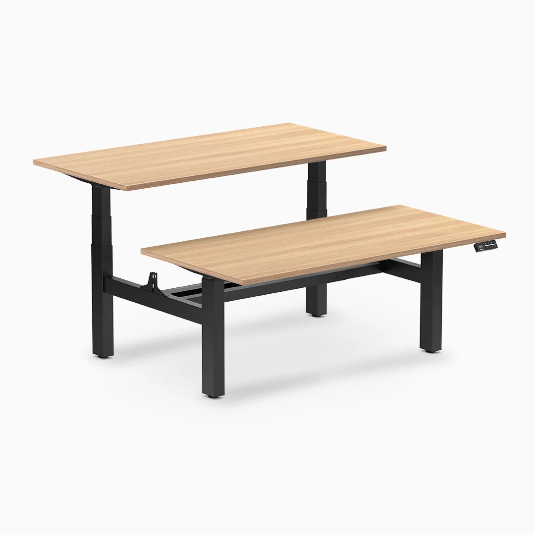 Desky Back to Back Melamine Sit Stand Workstation - Image 50