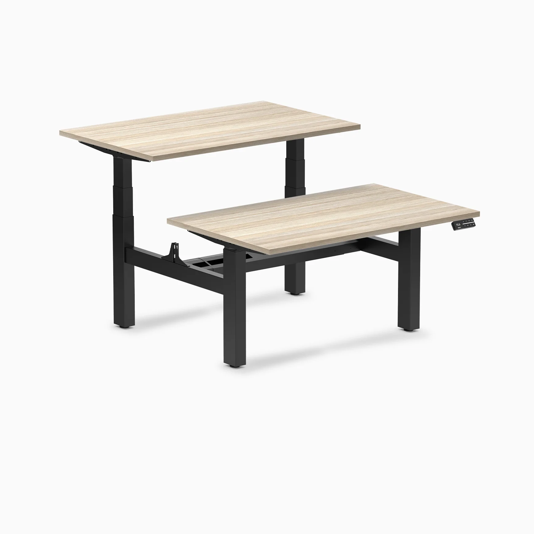 Desky Back to Back Melamine Sit Stand Workstation - Image 54