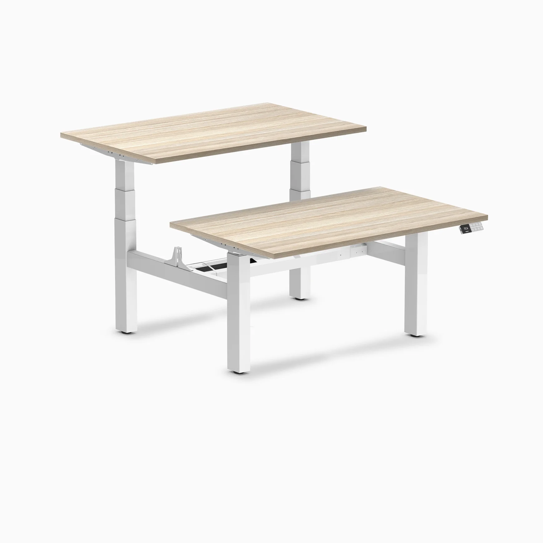Desky Back to Back Melamine Sit Stand Workstation - Image 55