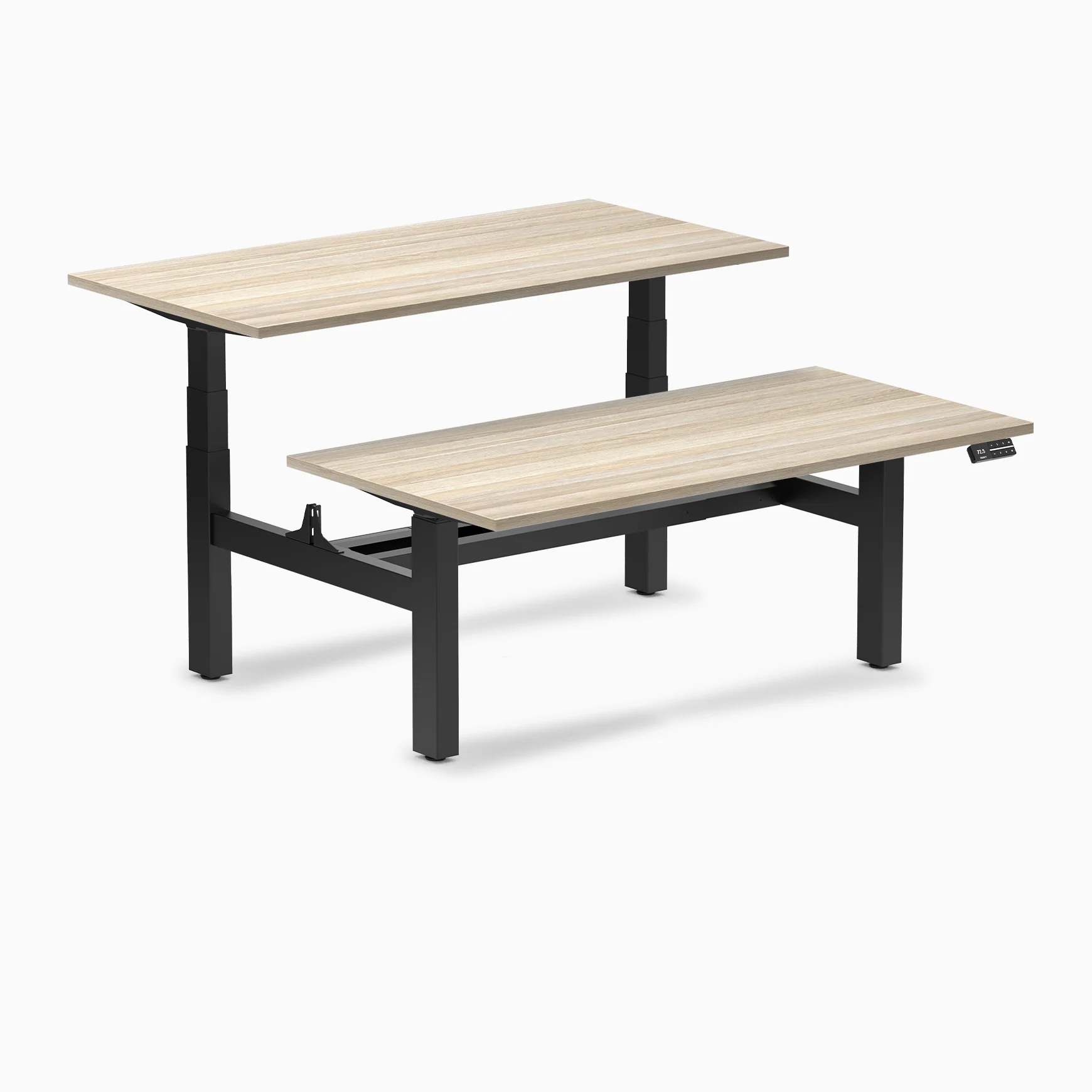 Desky Back to Back Melamine Sit Stand Workstation - Image 56