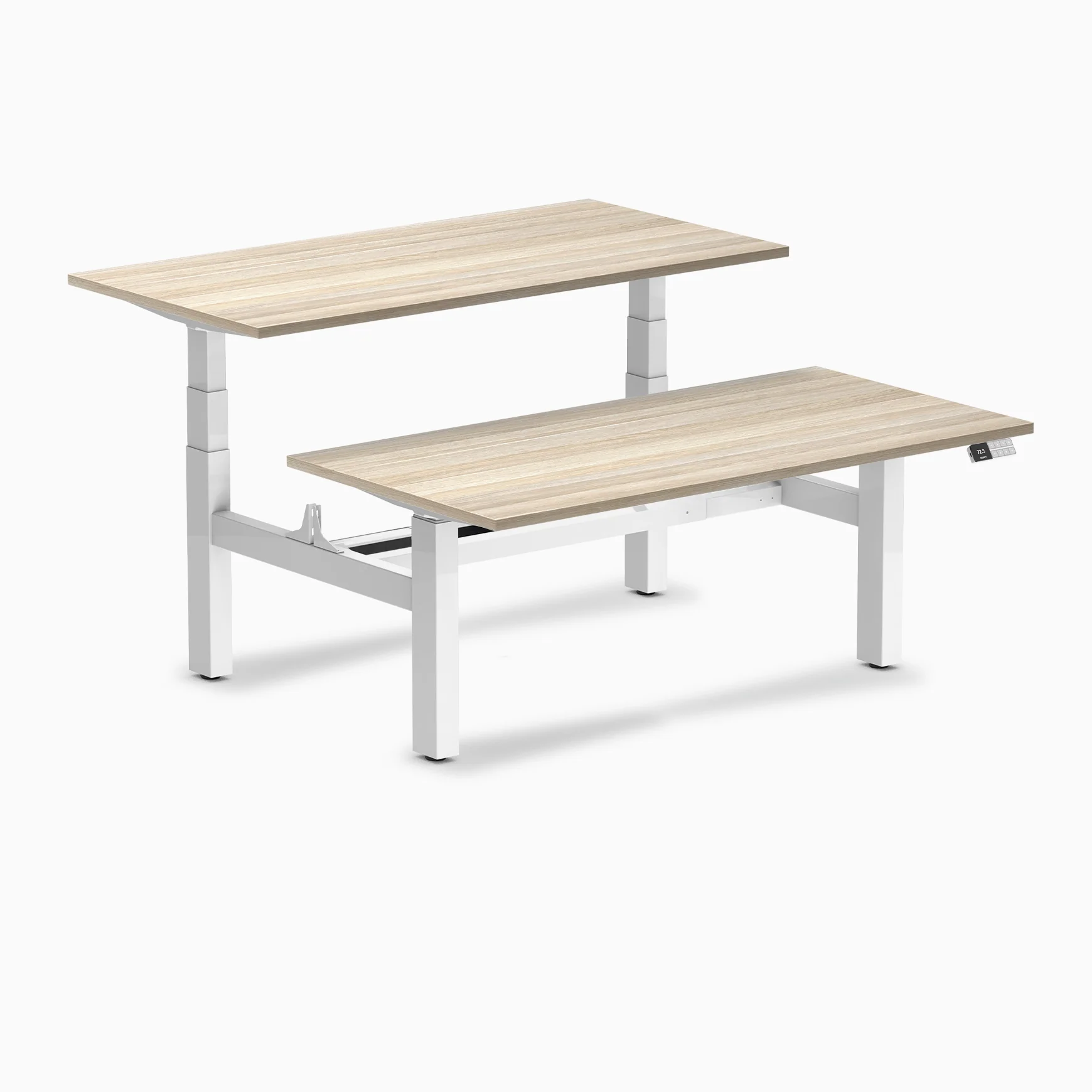 Desky Back to Back Melamine Sit Stand Workstation - Image 57