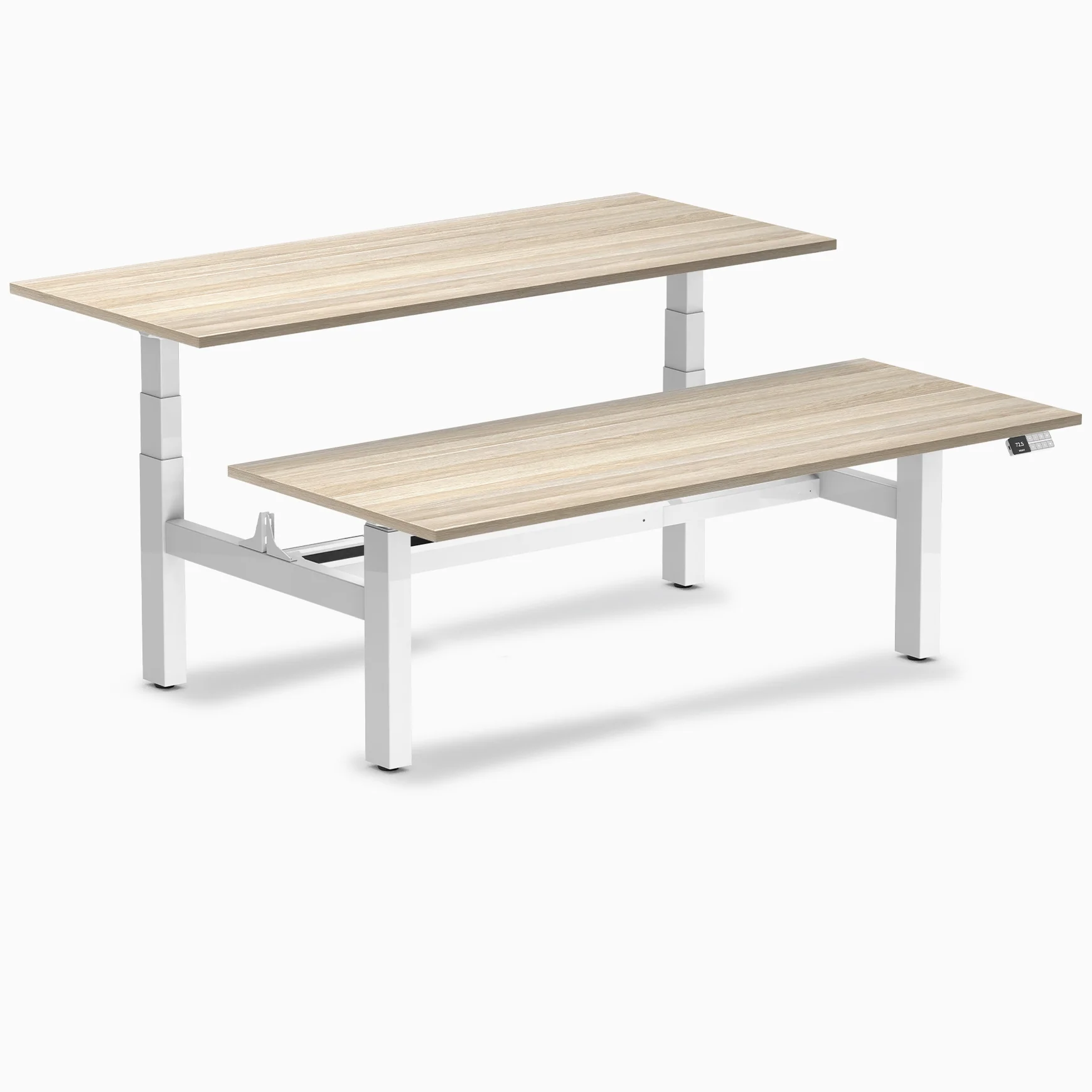 Desky Back to Back Melamine Sit Stand Workstation - Image 59