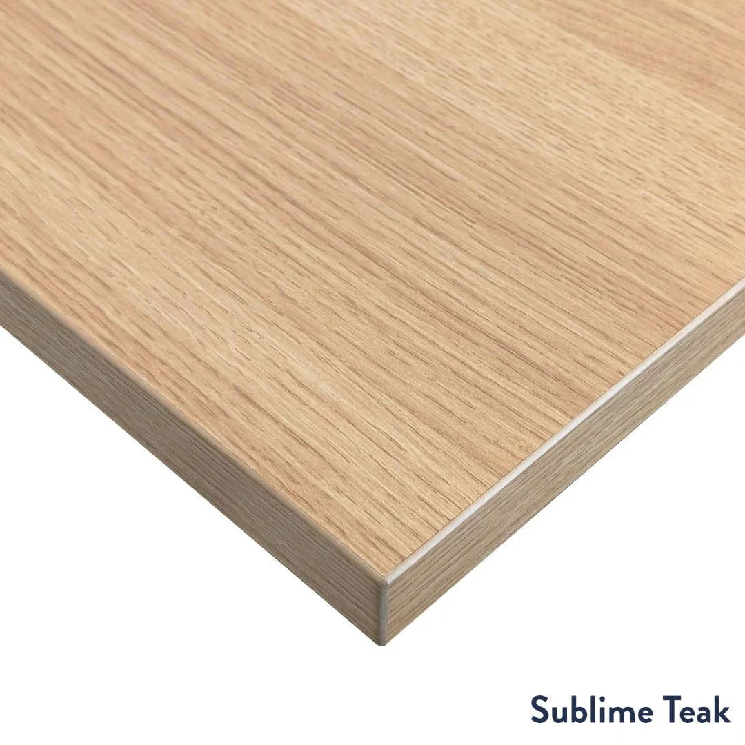 Desky Back to Back Round Leg Melamine Sit Stand Workstation - Image 10