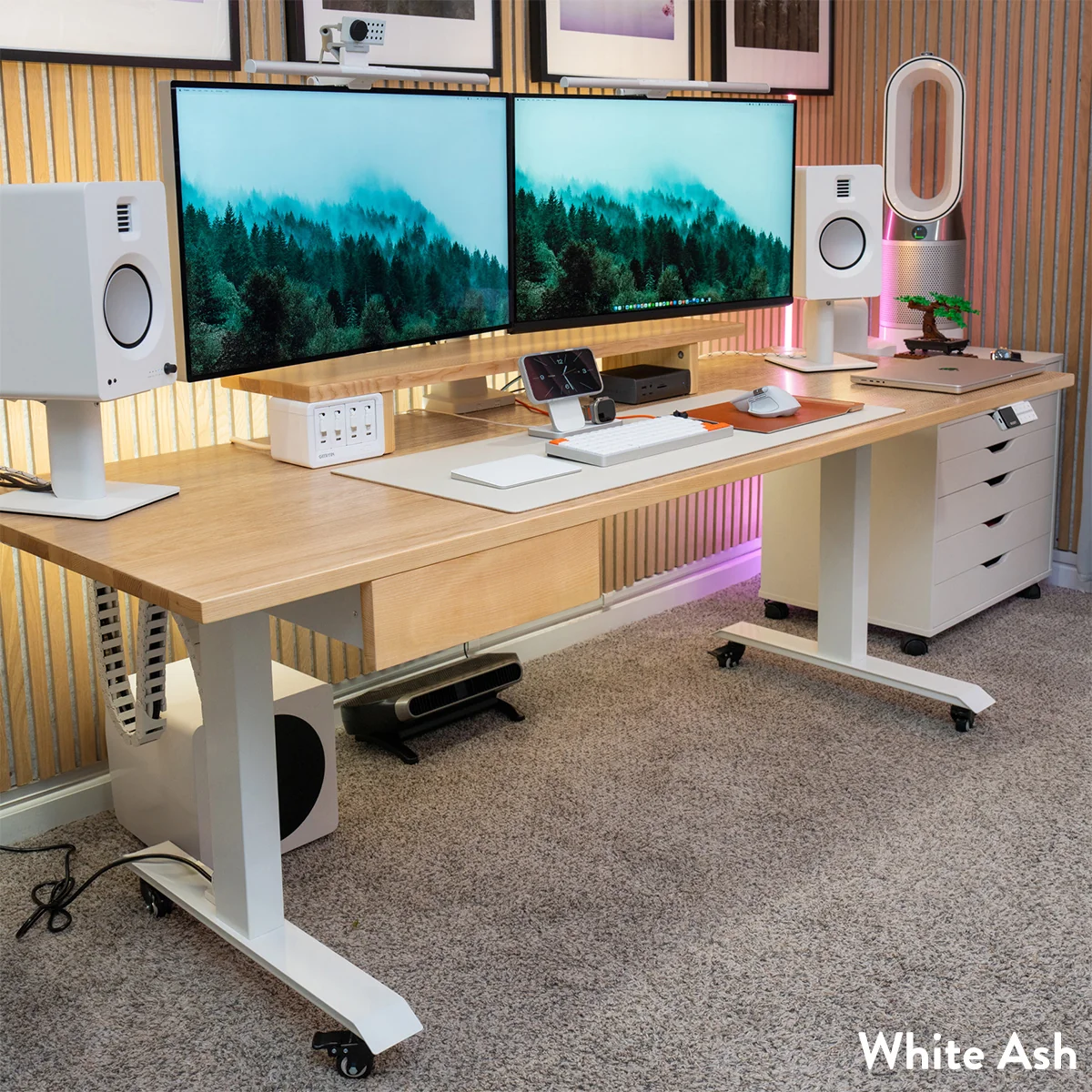 Desky Dual Hardwood Sit Stand Desk - Image 15