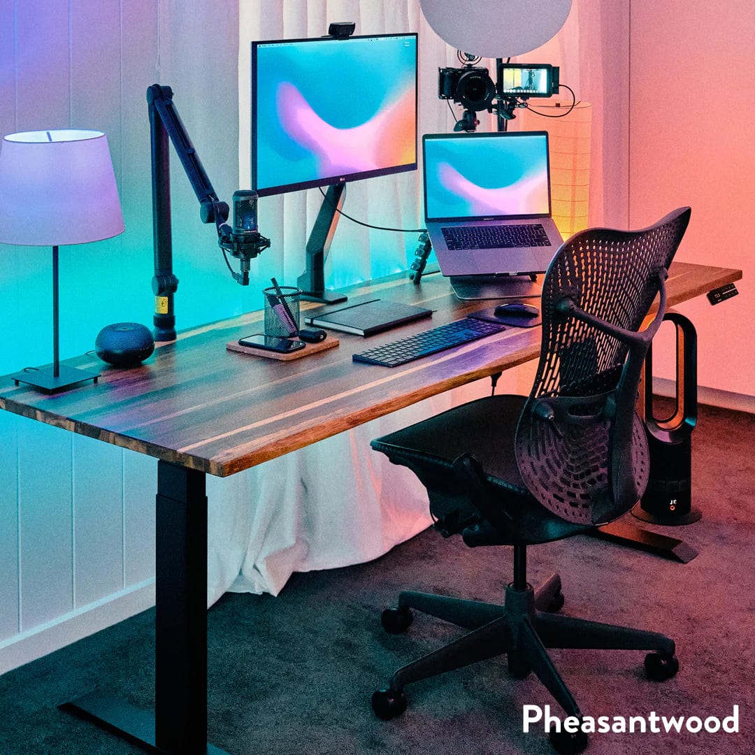 Desky Dual Hardwood Sit Stand Desk - Image 16