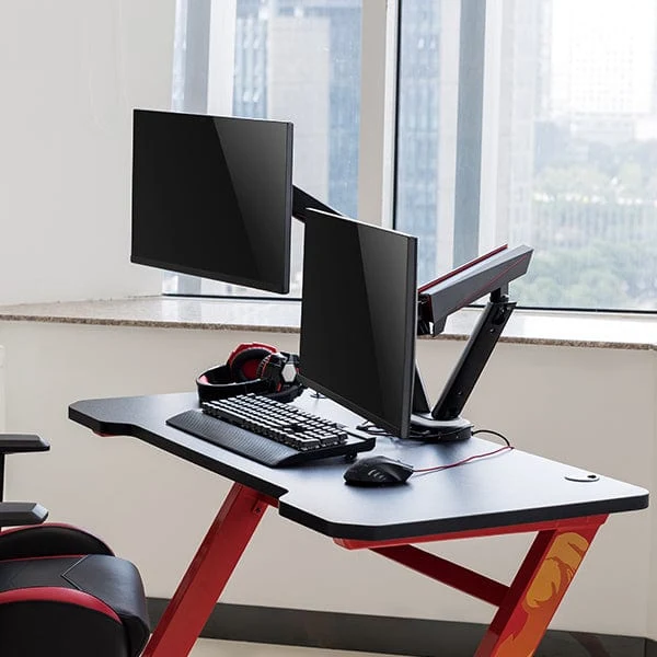 Desky Dual LED Gaming Monitor Arm - Image 5