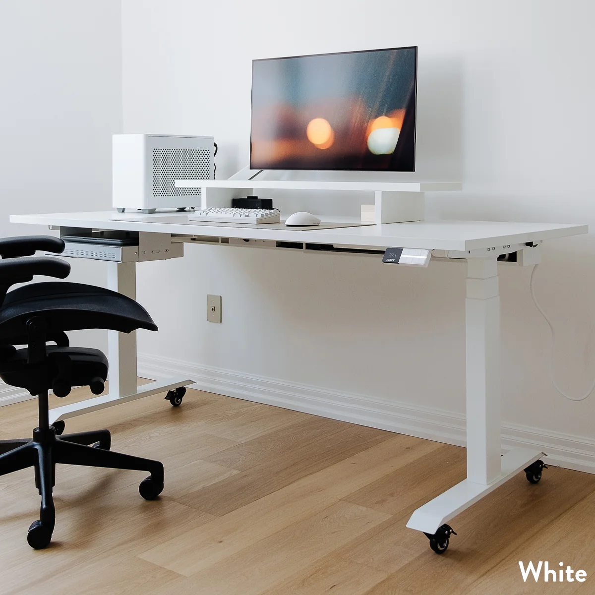 Desky Dual Melamine Sit Stand Desk - Image 13