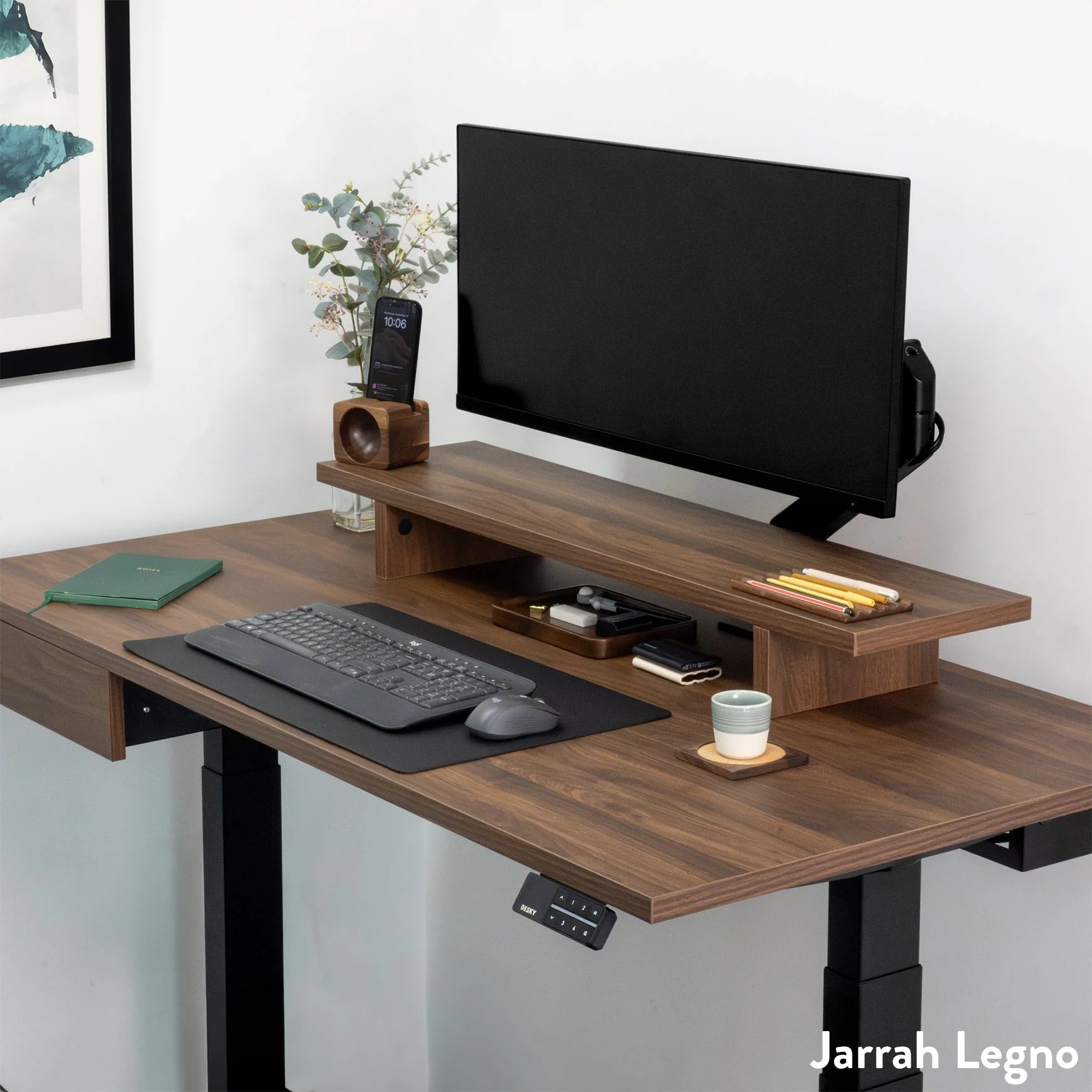 Desky Dual Melamine Sit Stand Desk - Image 14