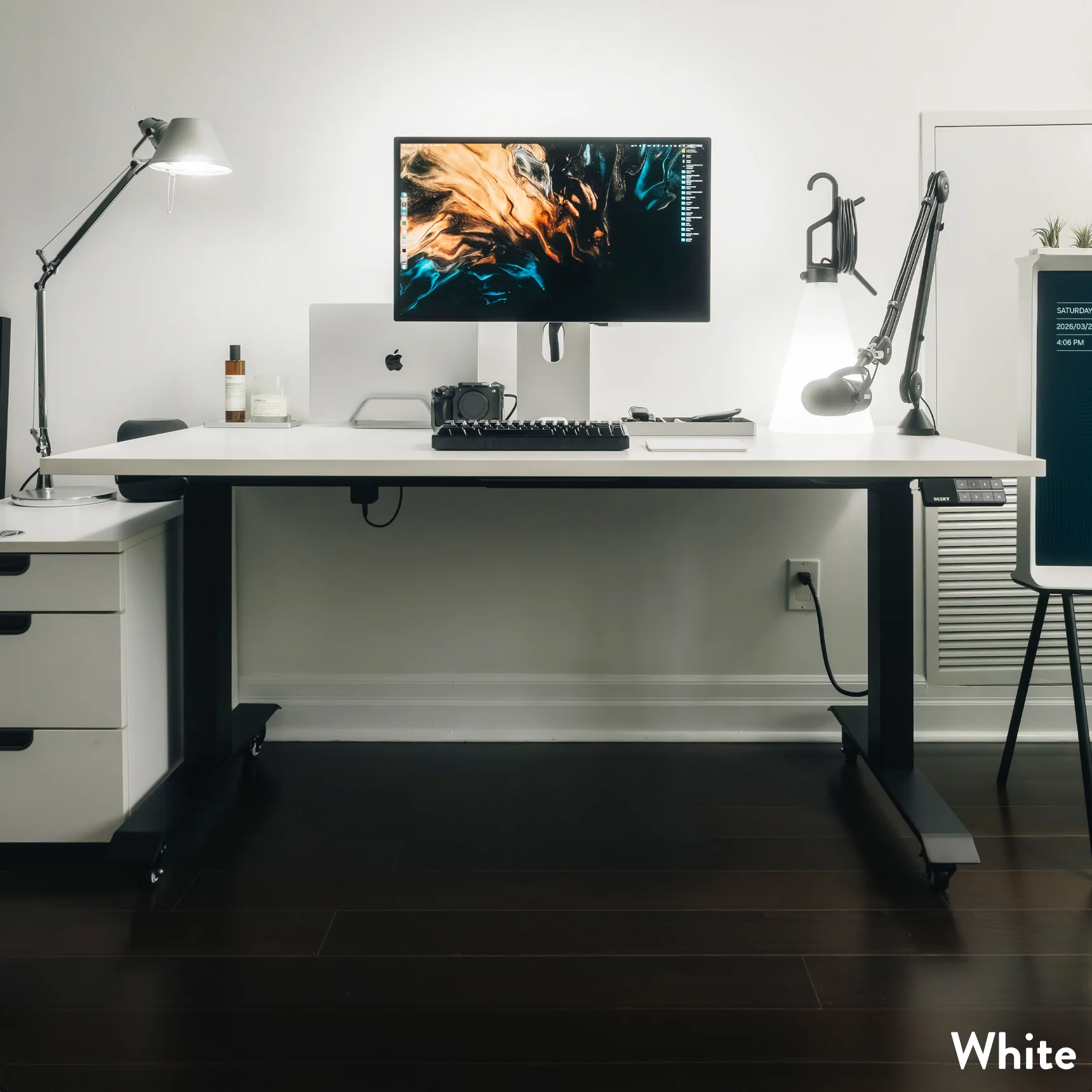 Desky Dual Melamine Sit Stand Desk - Image 16